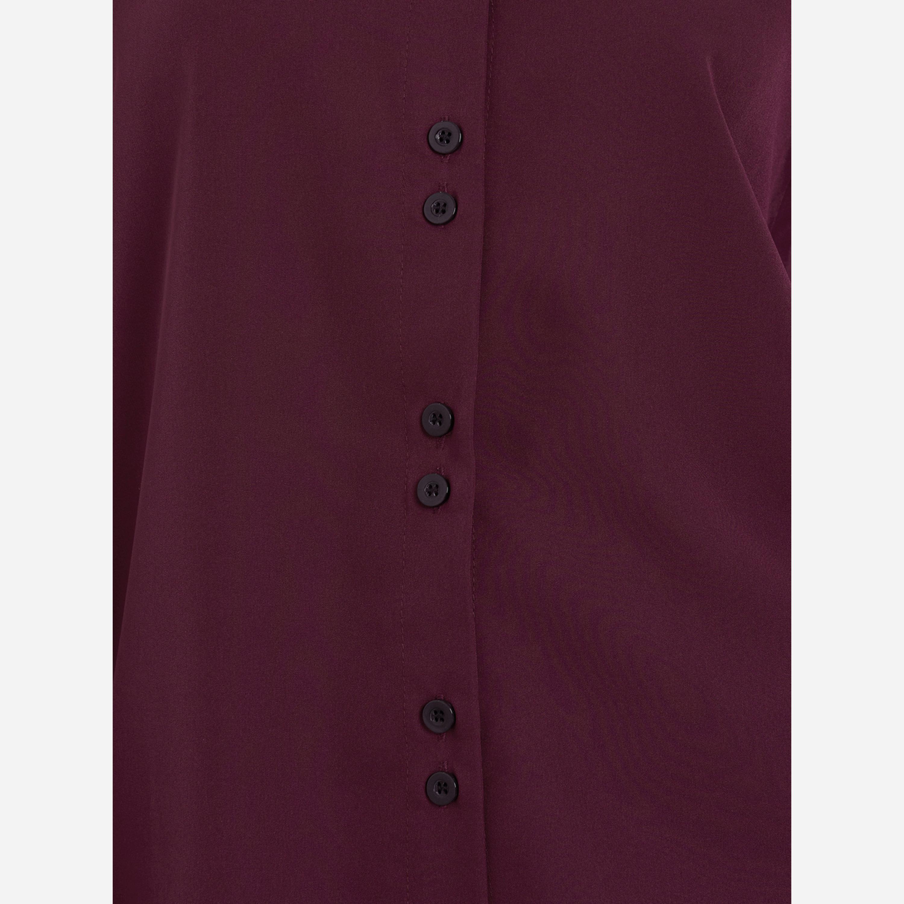 ستايلي - قميص أكمام طويلة مزين بأزرار سادة-women-clothing-shirtsandblouses-shirts-image-1