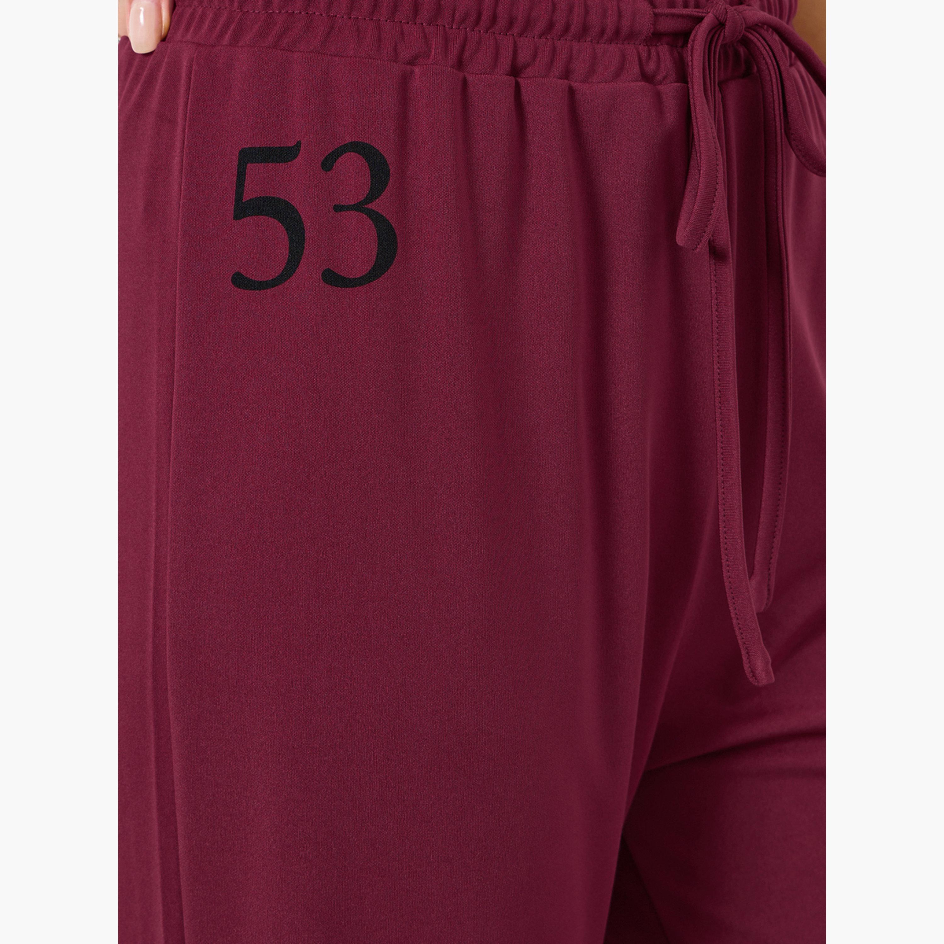 بنطال محبوك واسع مطبوع-women-clothing-bottoms-joggers-image-3