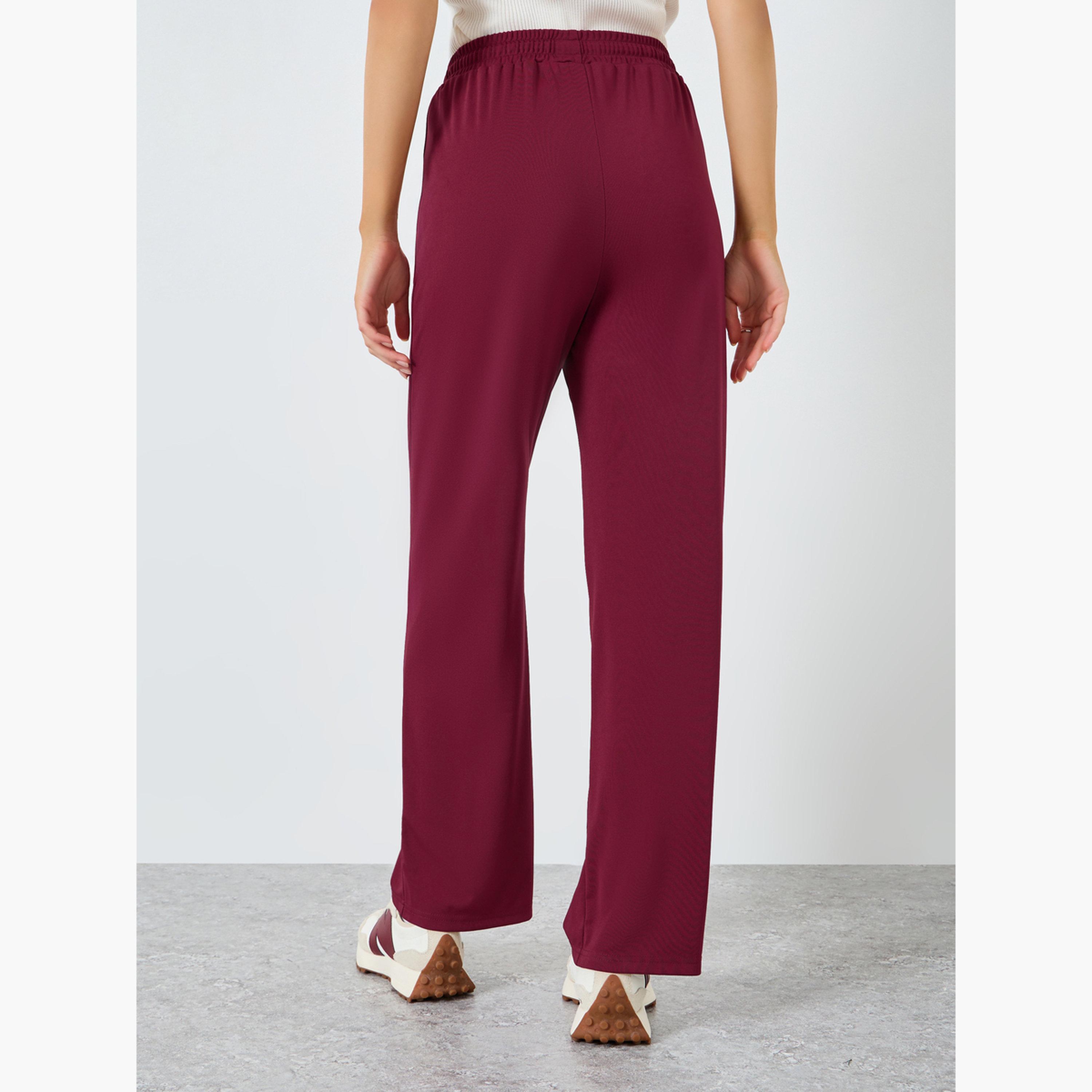 بنطال محبوك واسع مطبوع-women-clothing-bottoms-joggers-image-4