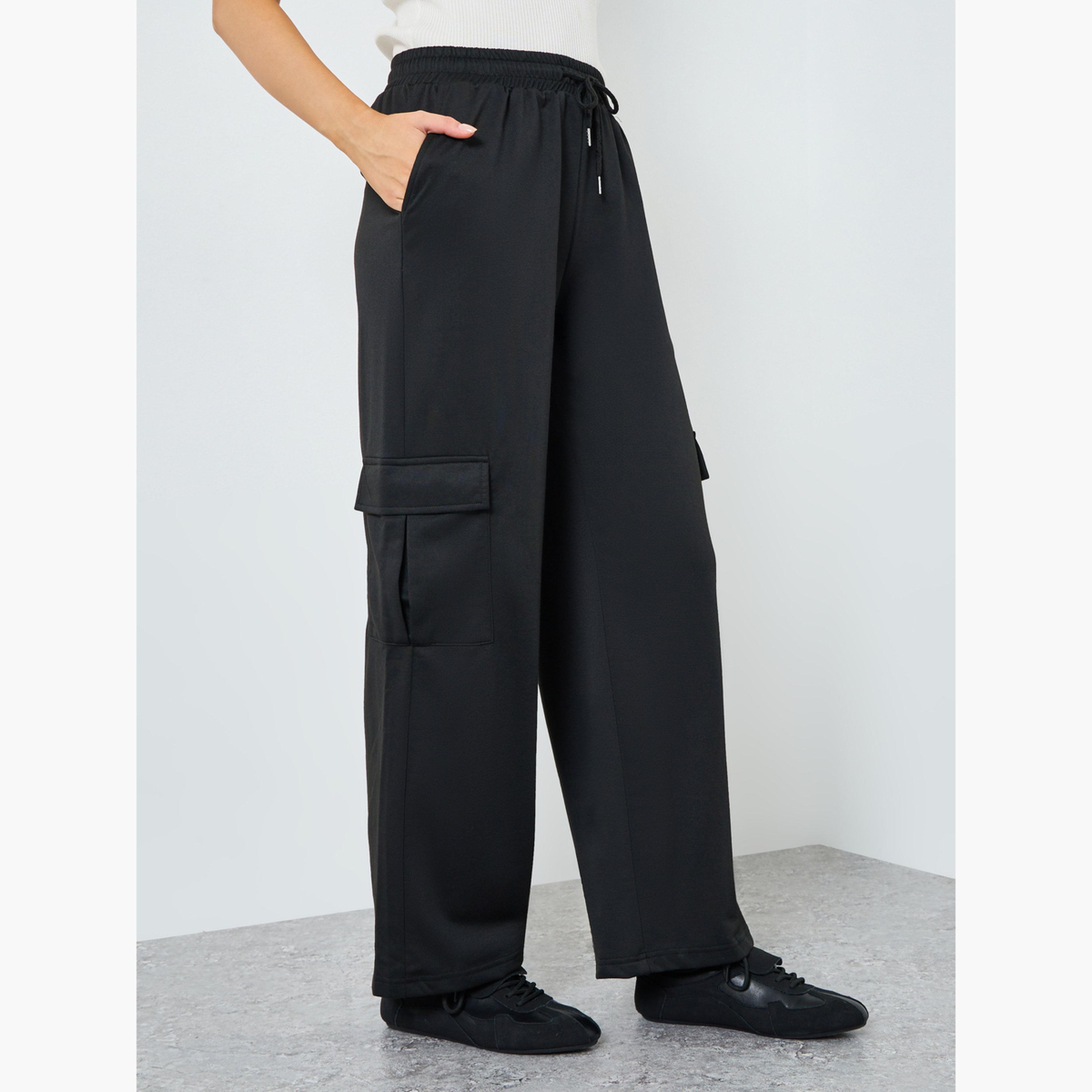 جوغر كارجو سادة-women-clothing-bottoms-joggers-image-1