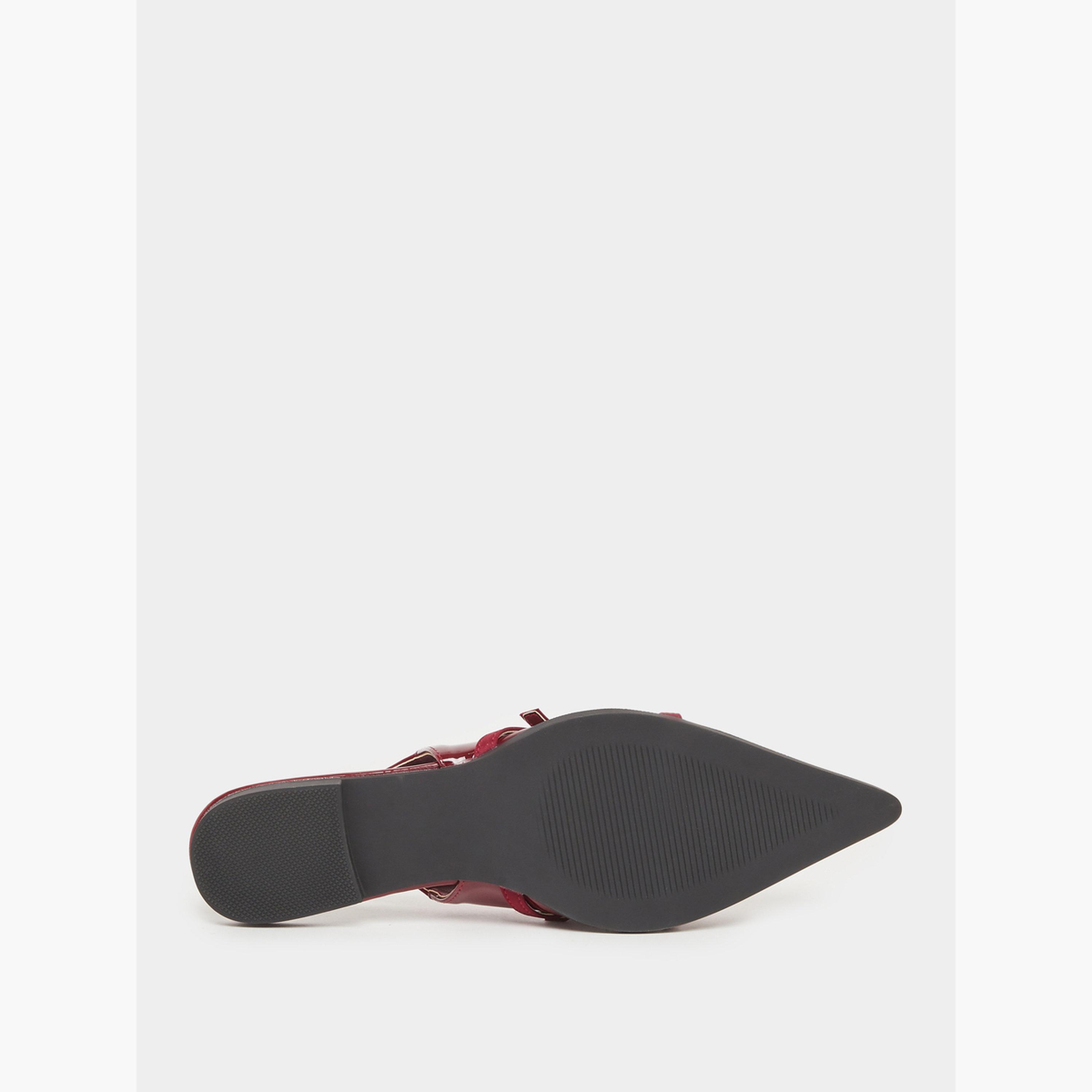 Styli Burgundy Pointed-Toe Slingback Flats-women-shoes-sandals-flats-image-6