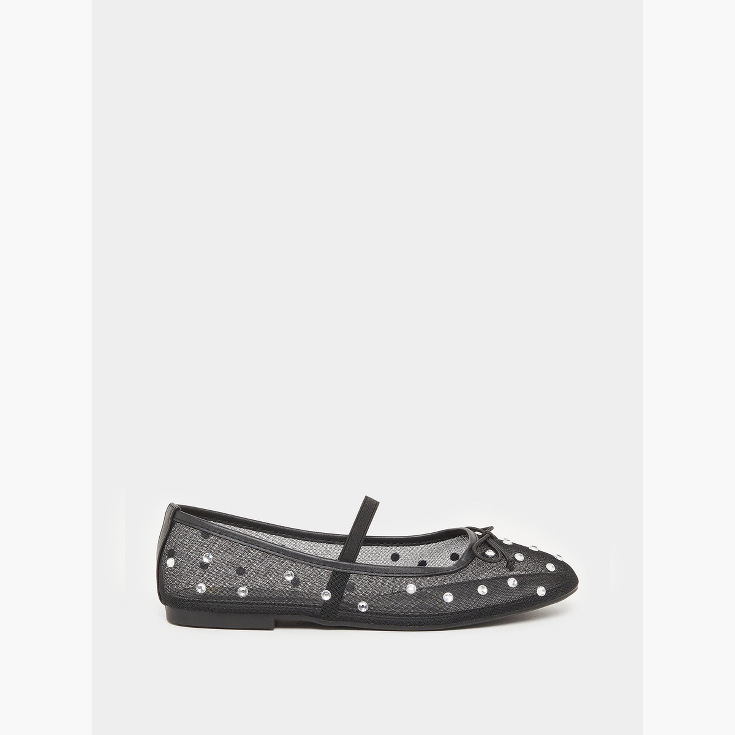 حذاء باليرينا مزين بطبعة نقاط بولكا-women-shoes-flats-ballerinas-image-2