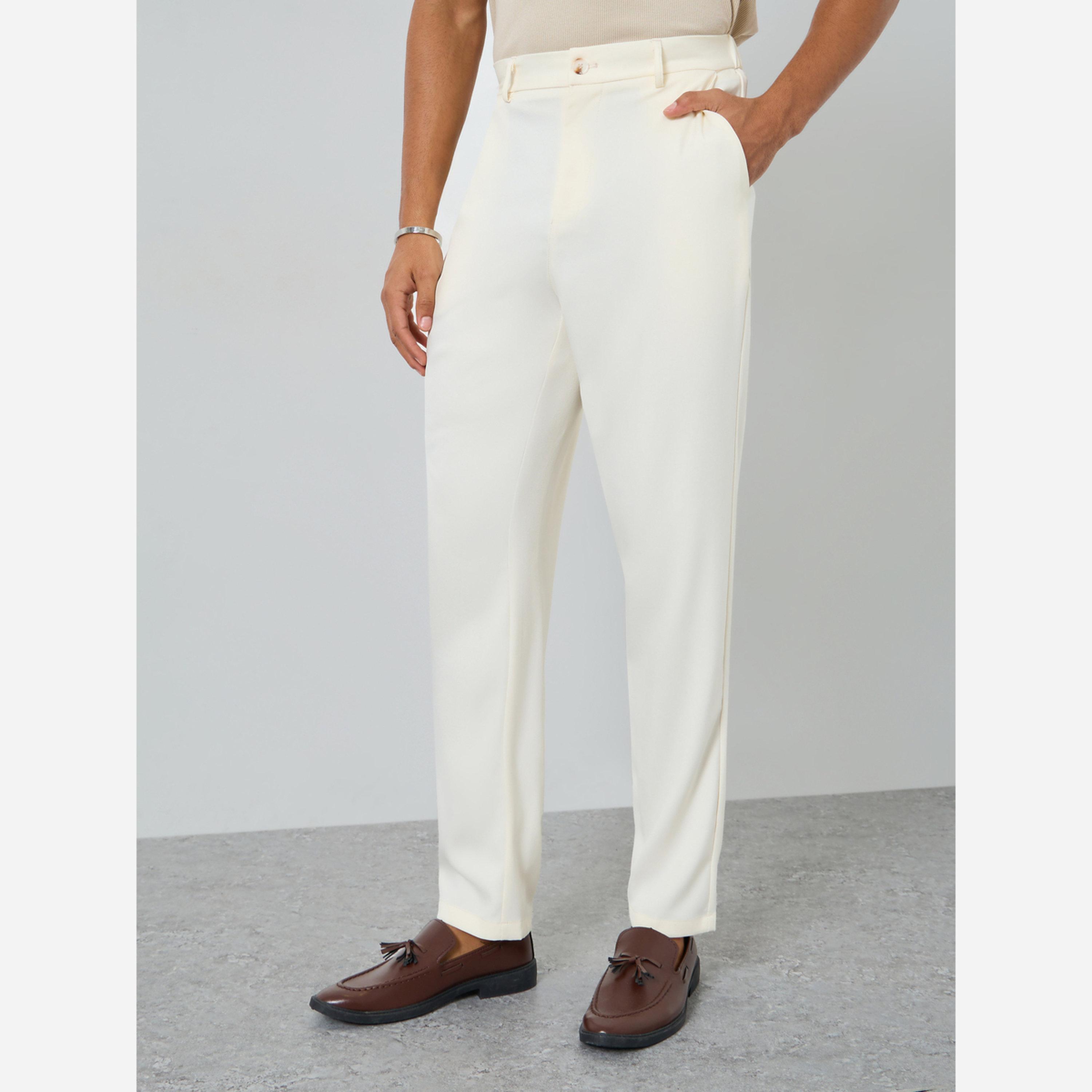 تيك تو - طقم رجالي بليزر وبنطال أزرار مزدوجة لون كريمي-men-clothing-coordsets-image-4