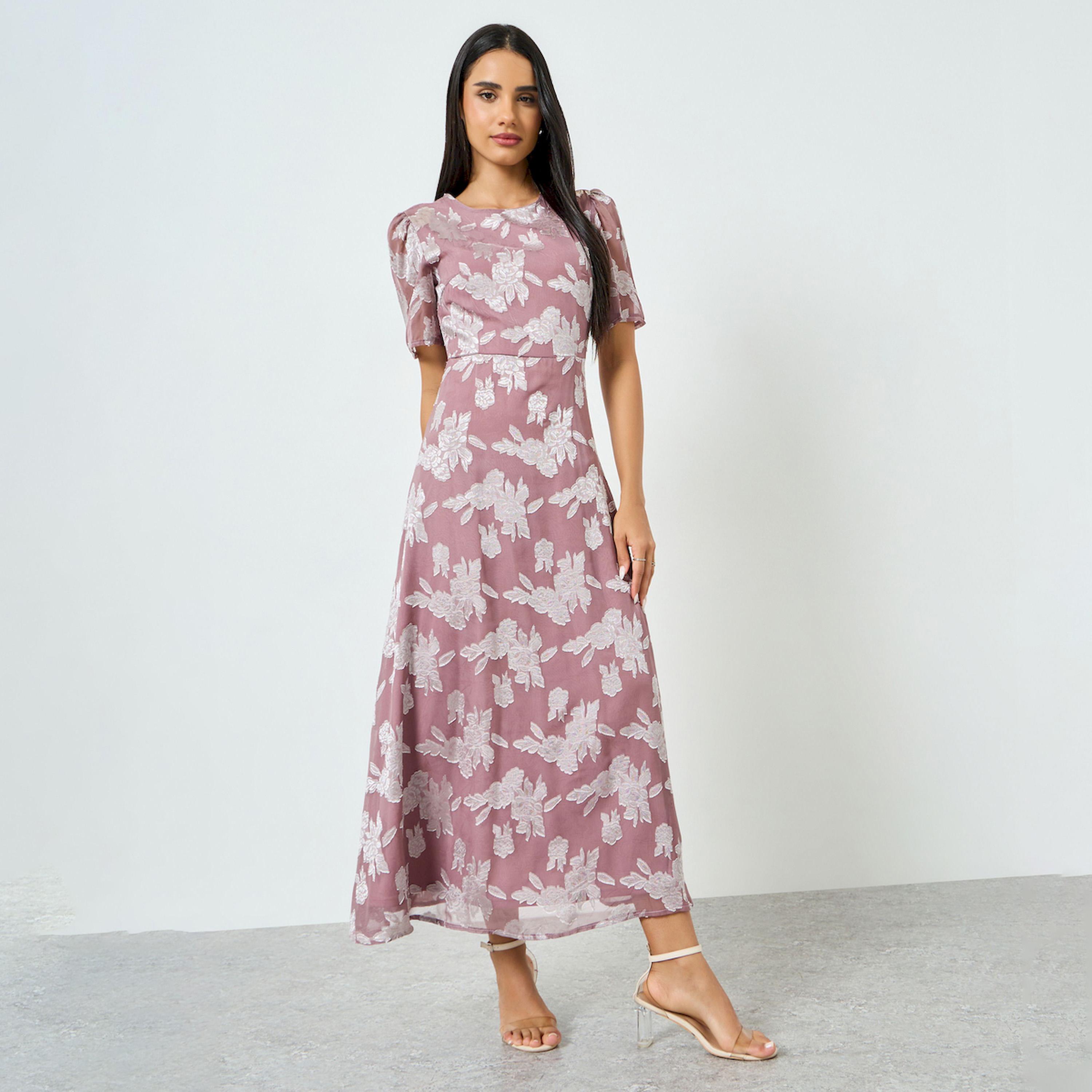 Styli Lilac Floral Print A-Line Maxi Dress-women-clothing-dresses-image-1