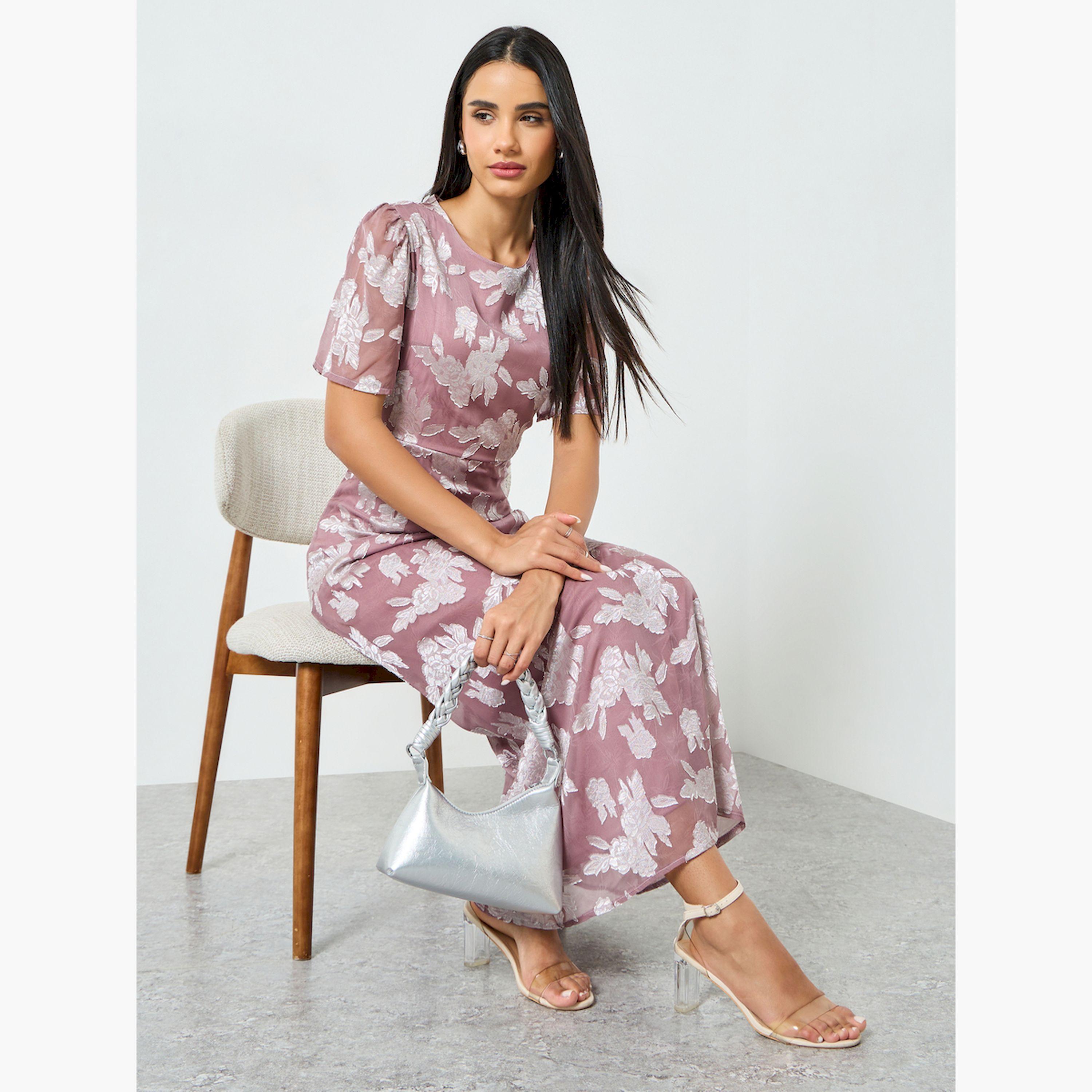 Styli Lilac Floral Print A-Line Maxi Dress-women-clothing-dresses-image-4