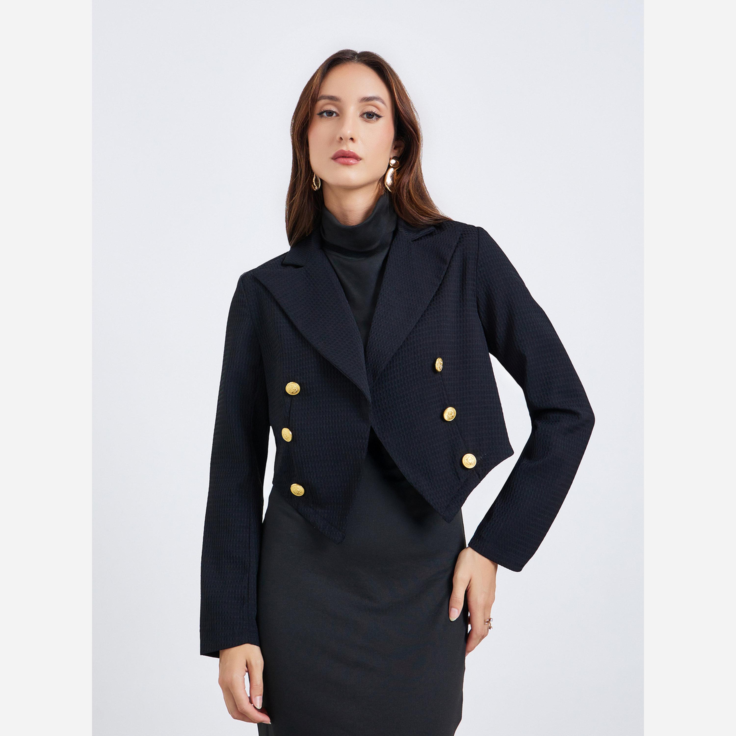 Take Two Women's Solid Button Front Long Sleeve Jacket-women-clothing-coatsandjackets-blazers-image-1