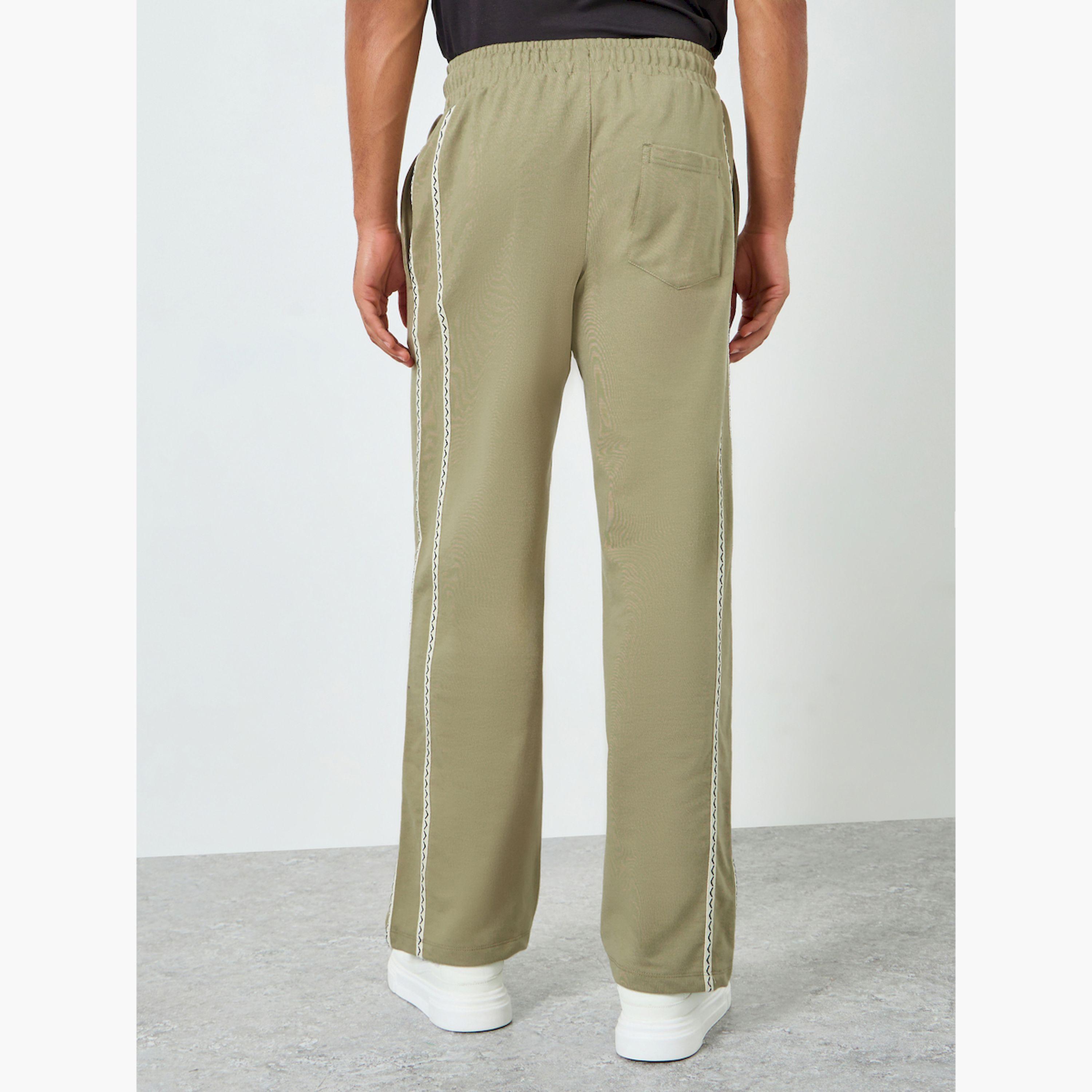 Styli Black Oversized Zig Zag Side Tape Joggers-men-clothing-bottoms-joggers-image-5