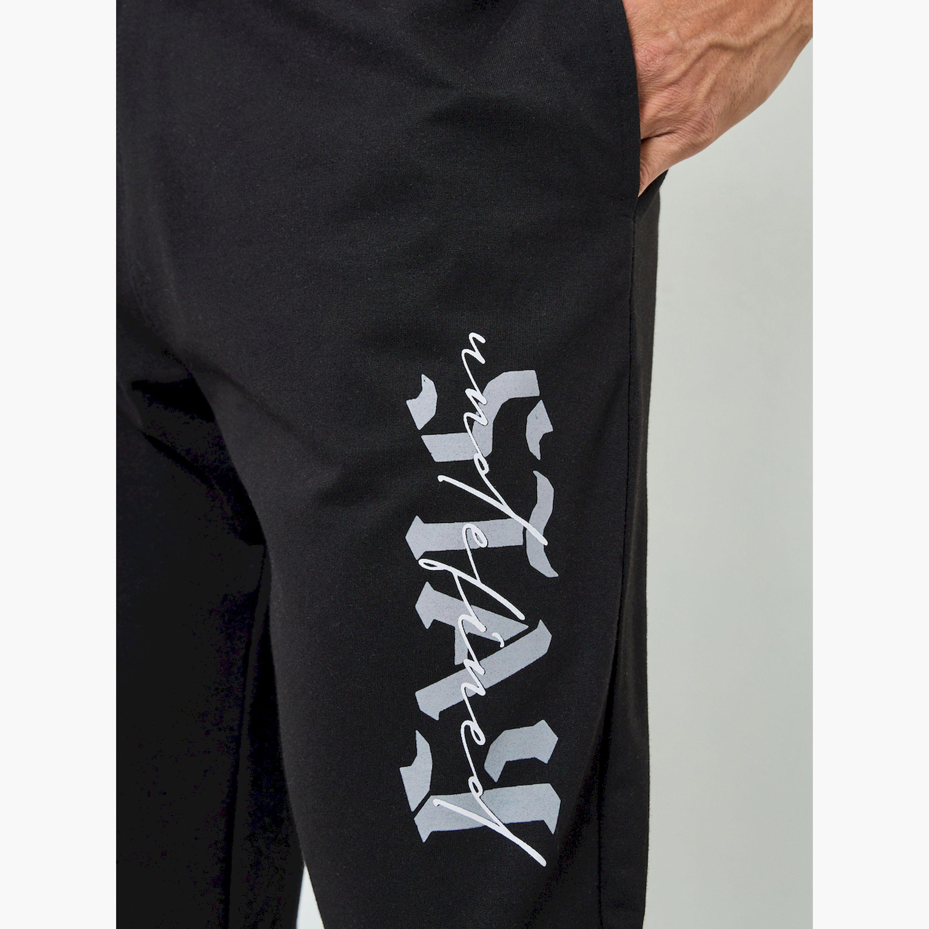 Styli Men Black Graphic Print Relaxed Joggers-men-clothing-bottoms-joggers-image-3