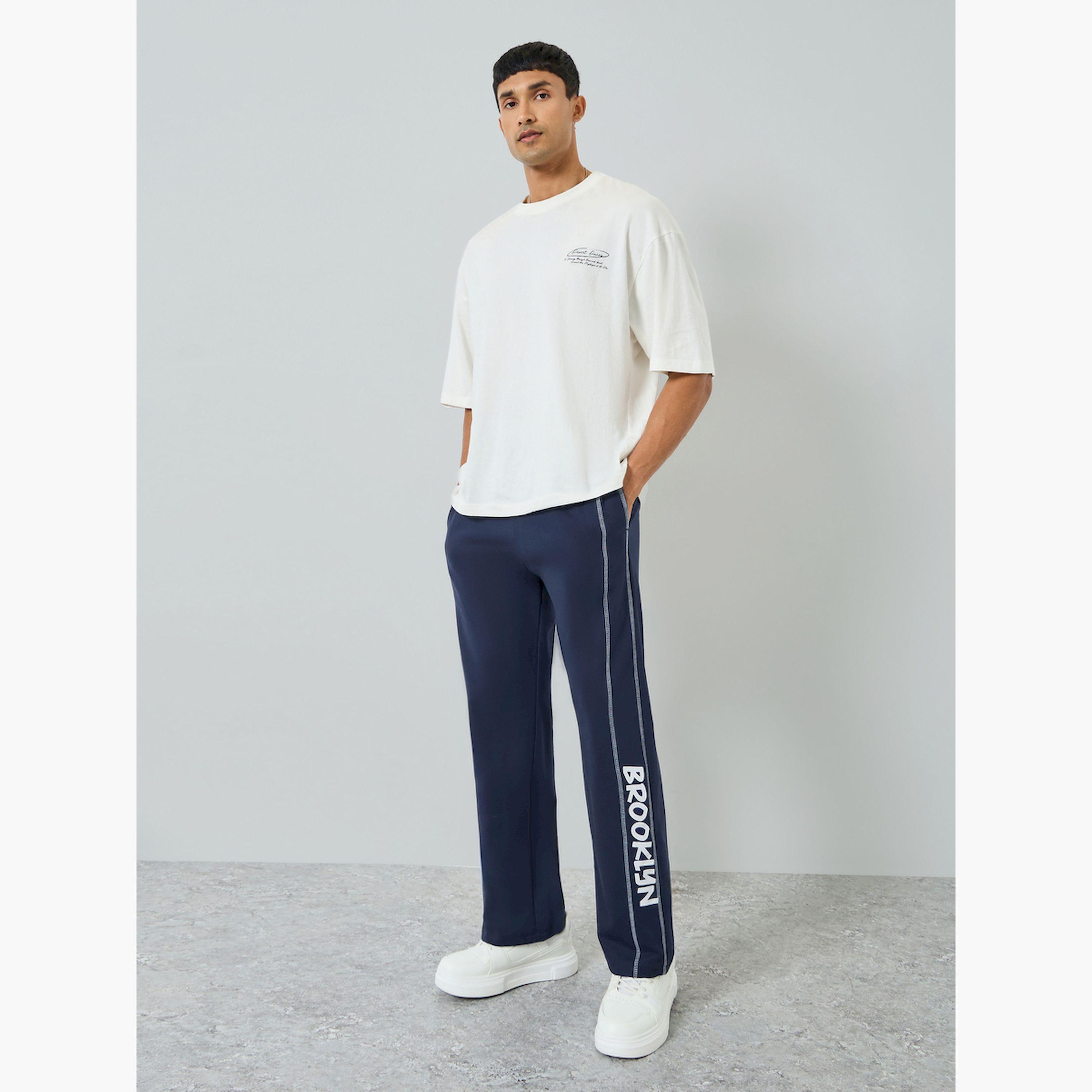 جوغر رجالي كحلي واسع مع أجزاء جانبية مطبوعة-men-clothing-bottoms-joggers-image-2