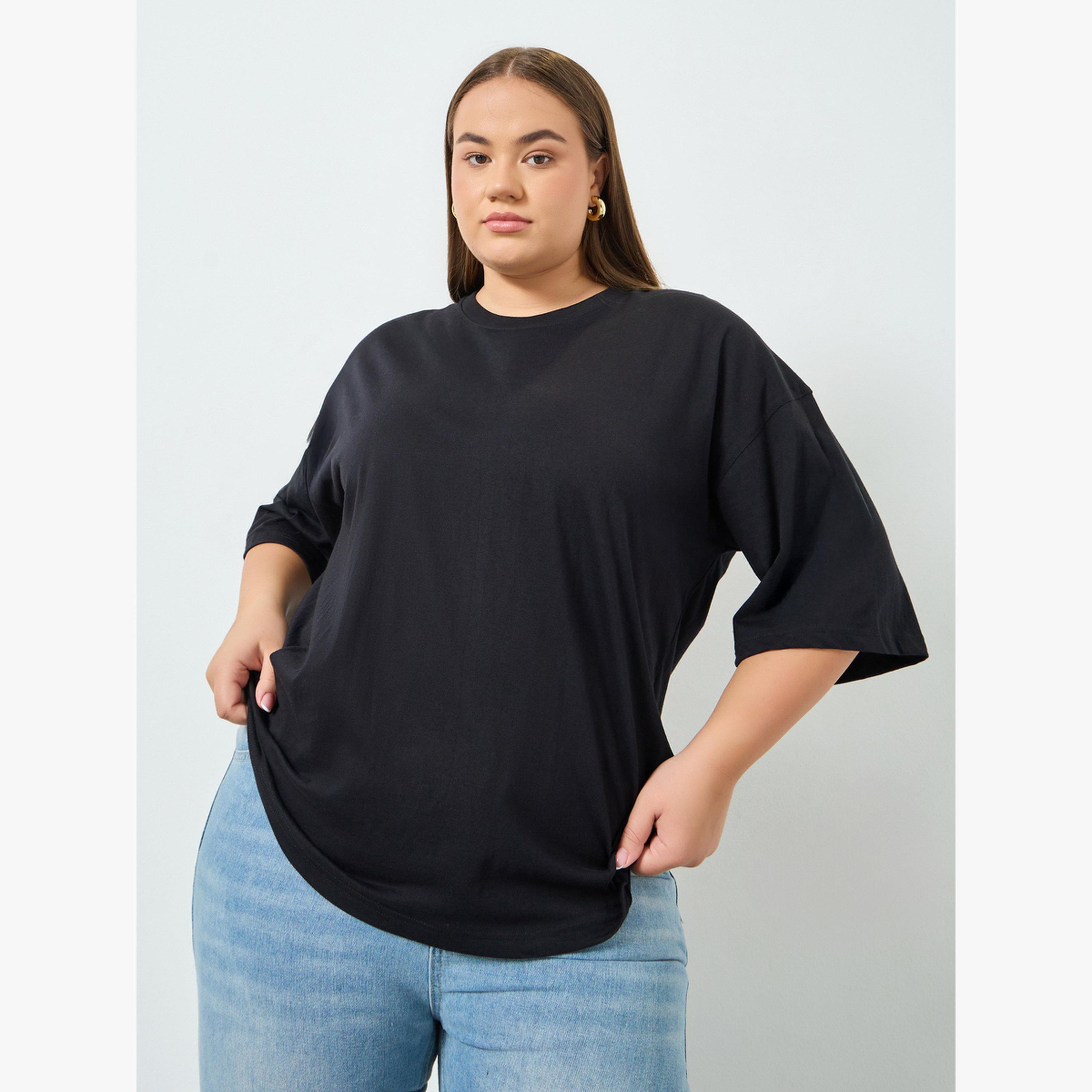 تيشيرت مقاس كبير قصة واسعة-women-clothing-tshirts-image-1