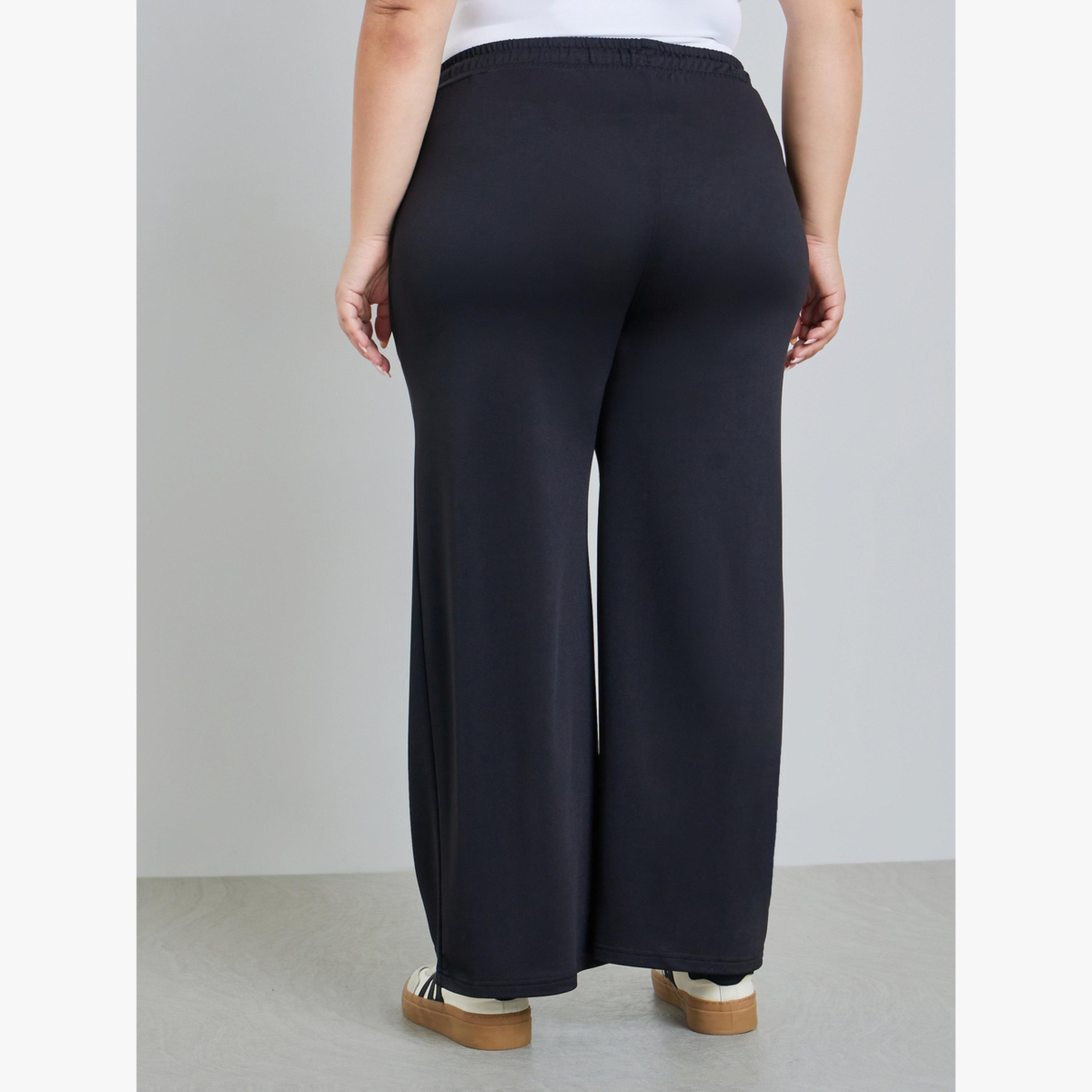 Styli Plus Size Black Wide Leg Joggers-women-clothing-bottoms-joggers-image-4