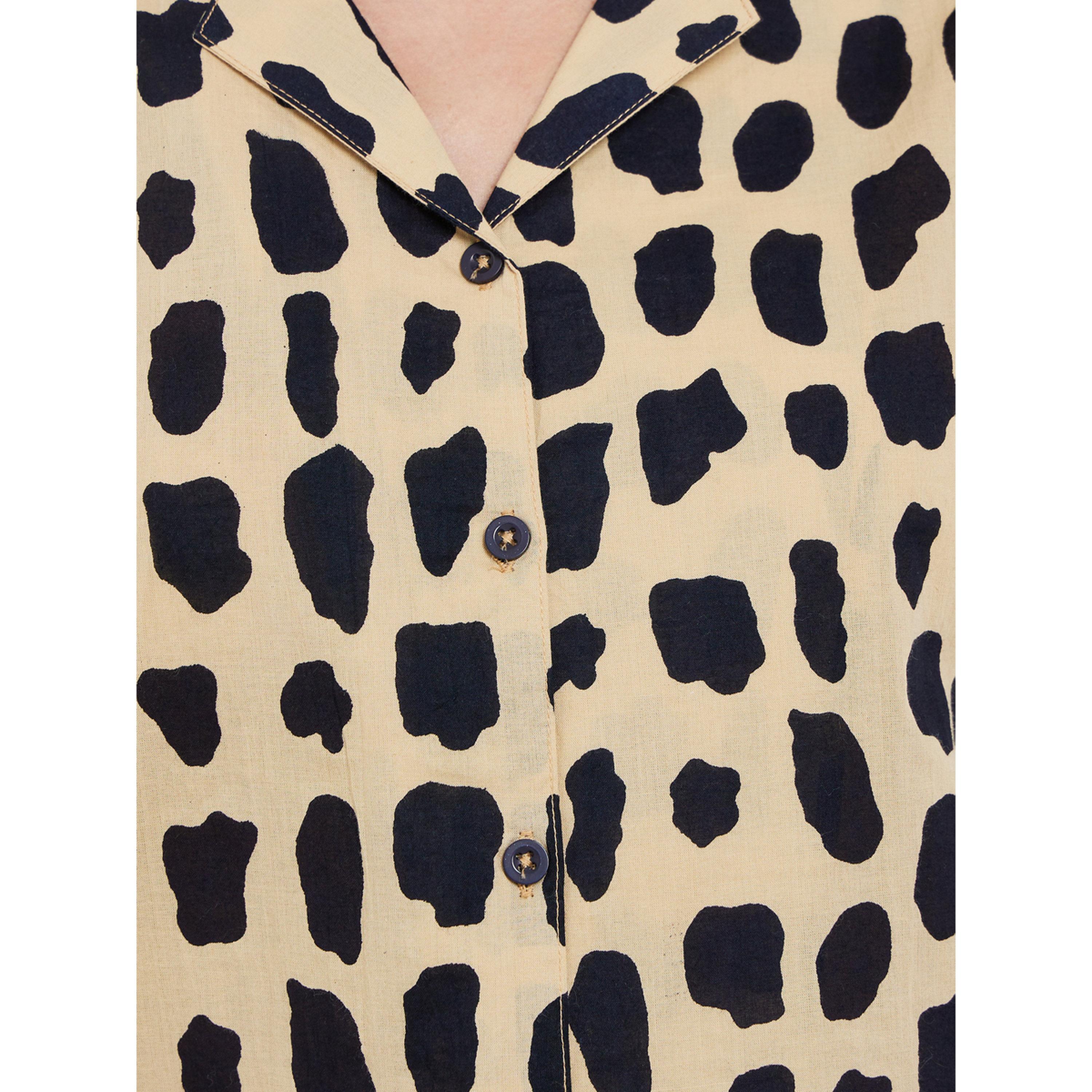 Styli Mono Pattern Cotton Shirt and Wide Leg Pyjama Set-women-clothing-nightwear-pyjamas-longsets-image-5