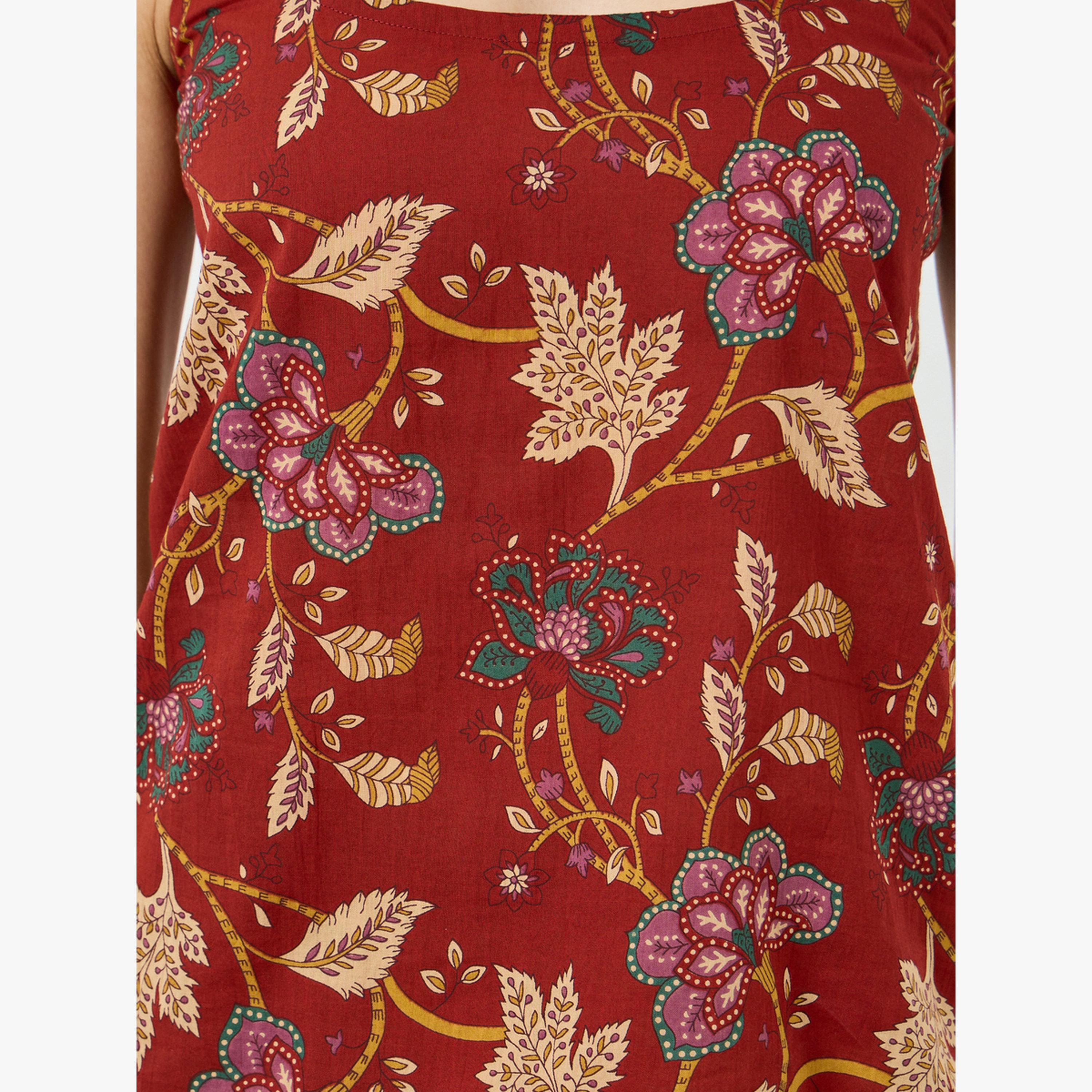 Styli Pack of 3 - Cotton Floral Cami, Pants and Robe Set-women-clothing-nightwear-pyjamas-longsets-image-6