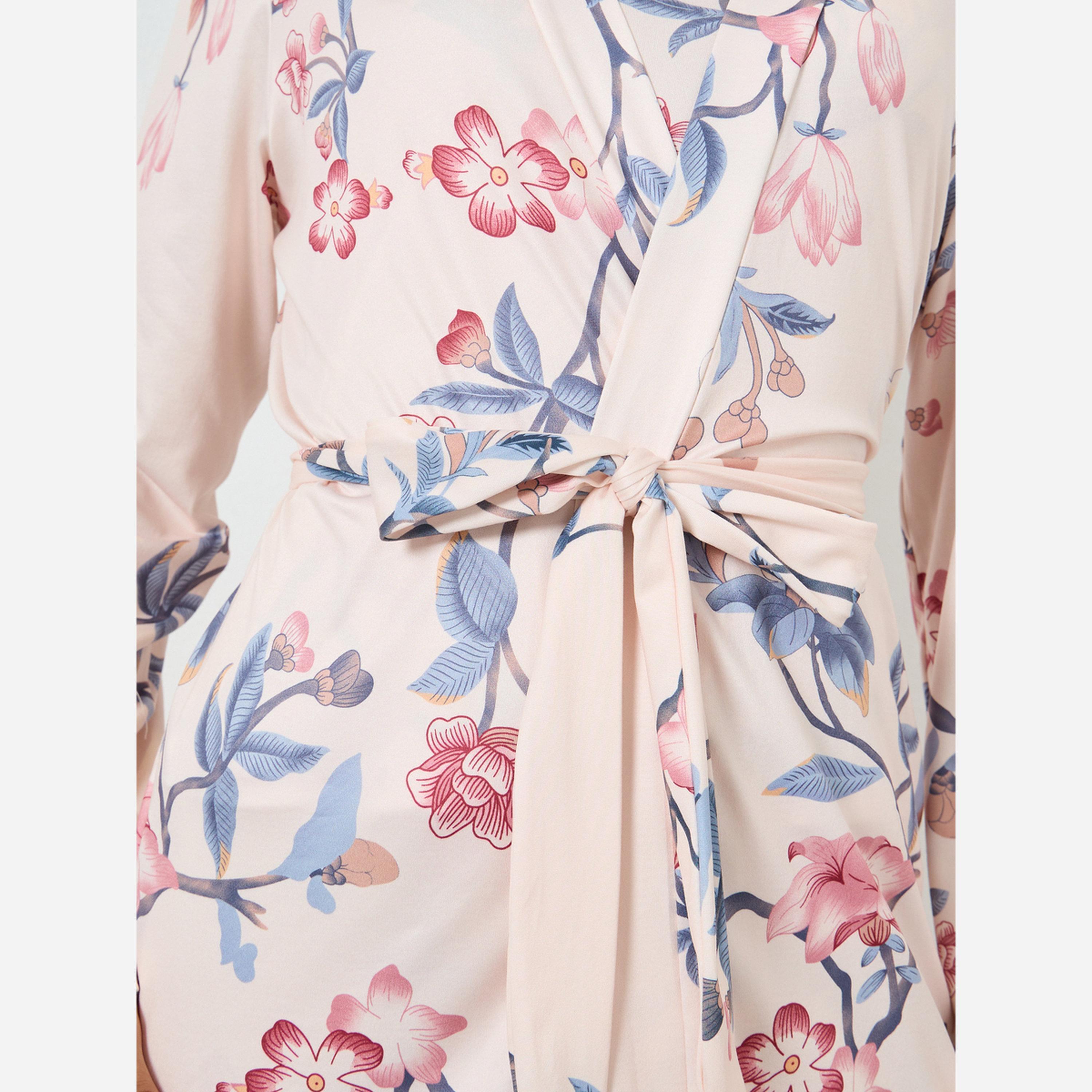 Styli Pack of 3 - Floral Cami, Robe and Pyjama Set-women-clothing-nightwear-pyjamas-longsets-image-6