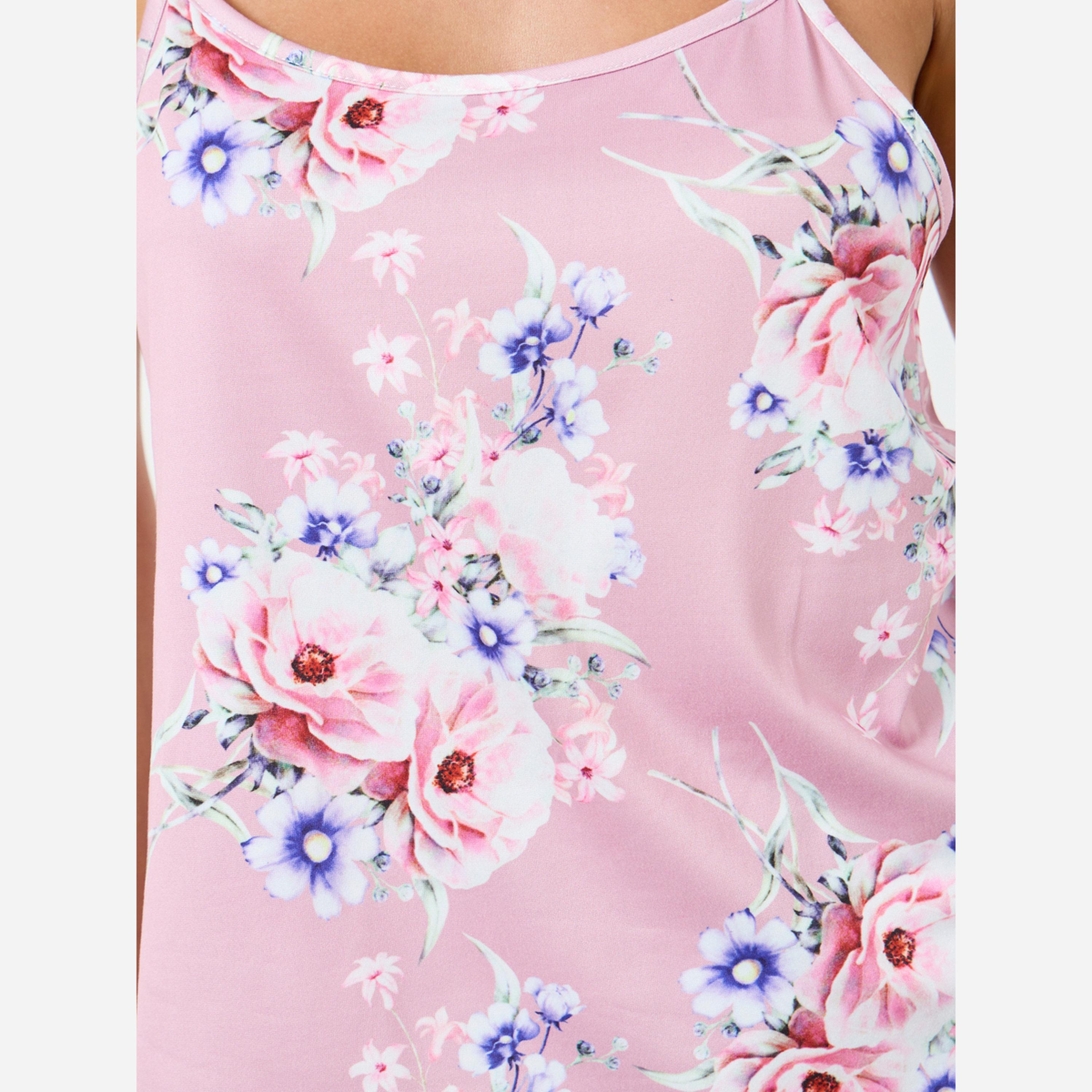 ستايلي - بيجاما ٣ قطع - بلوزة طبعة زهور مع روب وبنطال طويل-women-clothing-nightwear-pyjamas-longsets-image-6