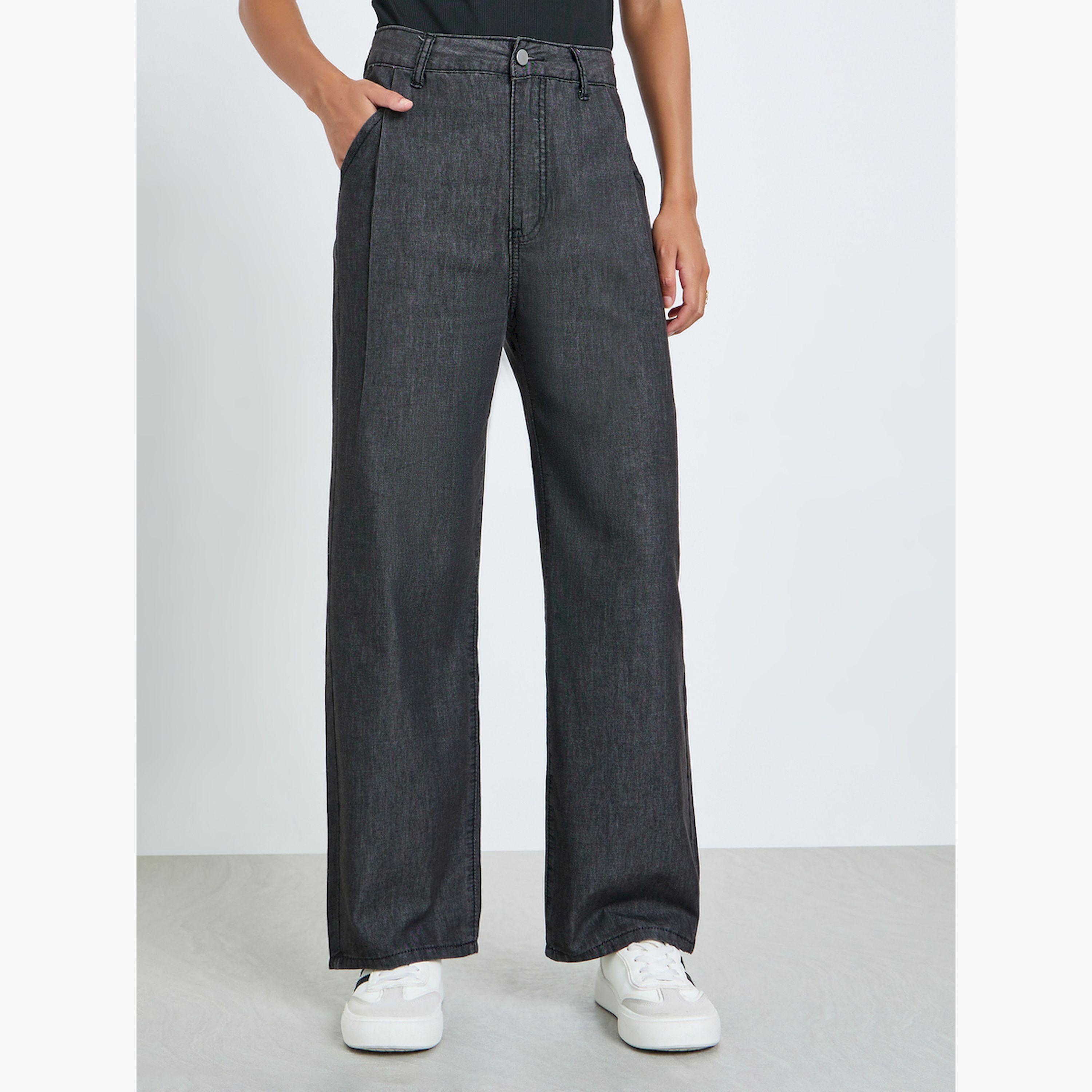 بنطال جينز نسائي بأرجل واسعة وخصر مرتفع-women-clothing-bottoms-jeans-image-1