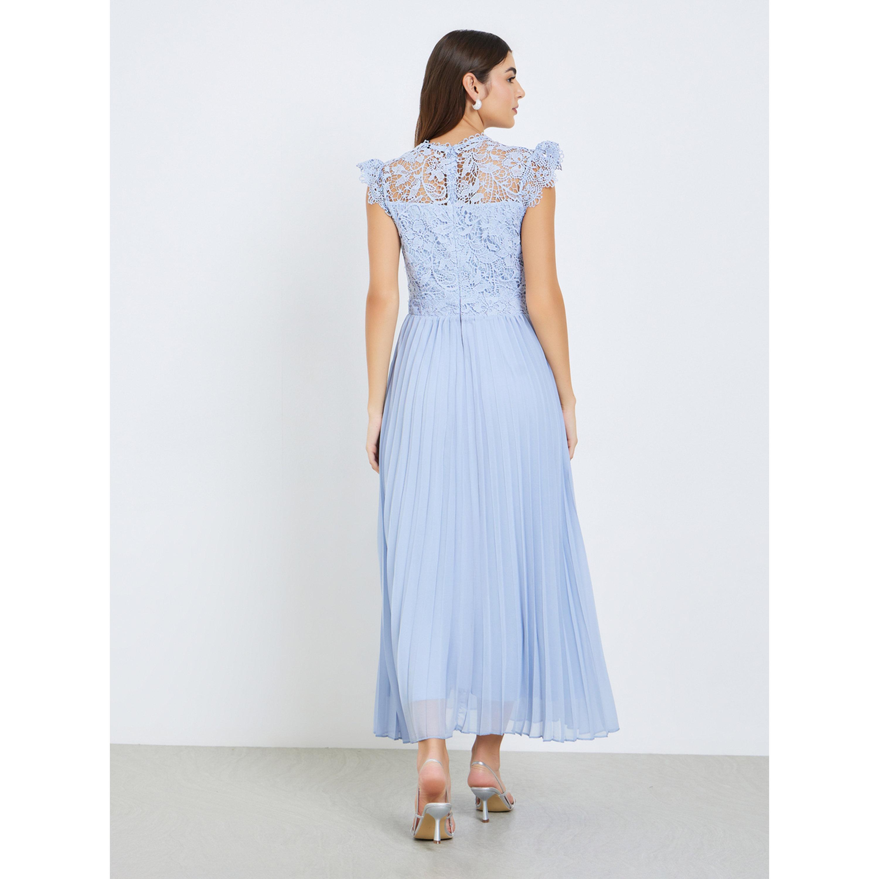فستان ميدي بلا أكمام بتفاصيل دانتيل وكسرات-women-clothing-dresses-image-4