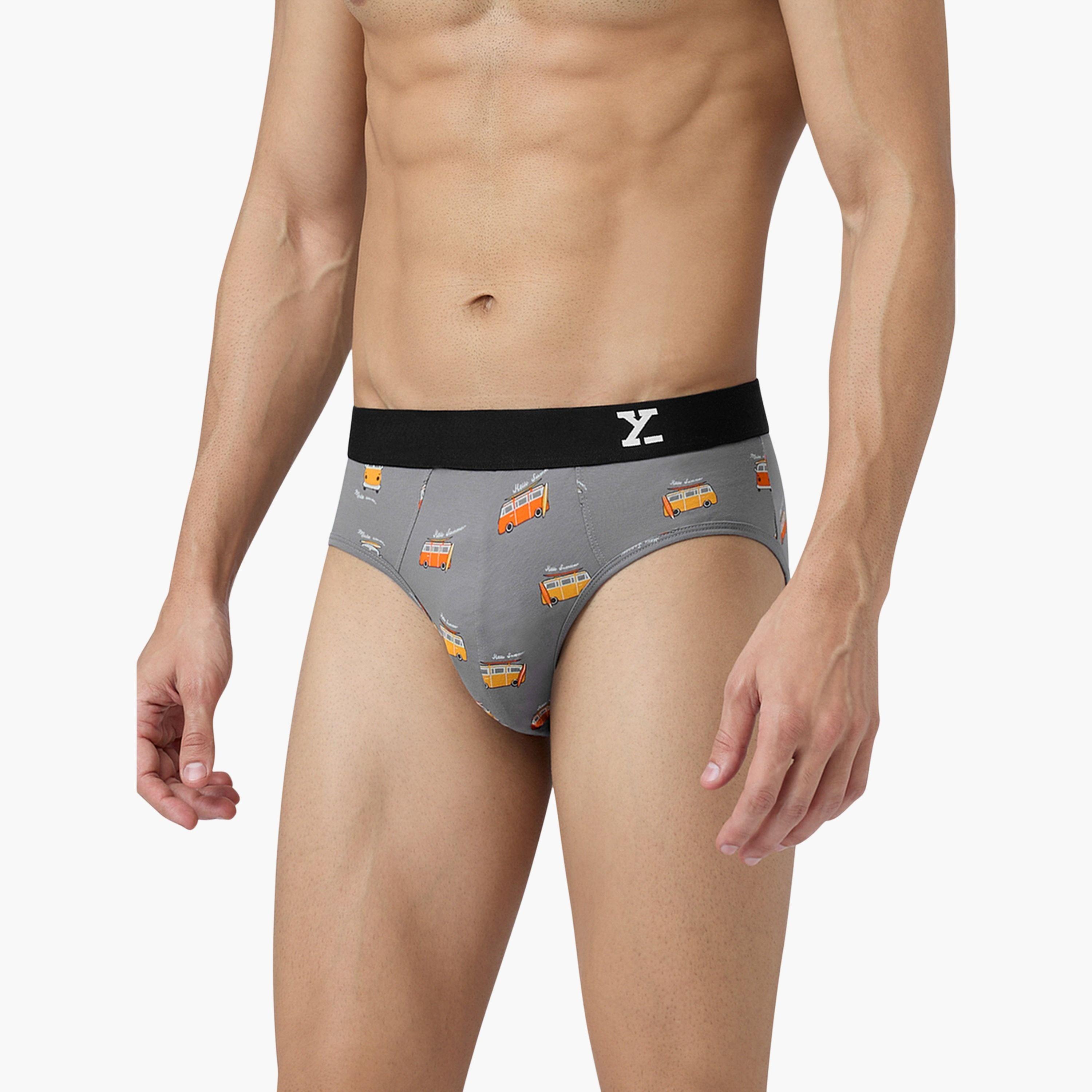 اكس واي اكس اكس - سروال داخلي رجالي مضادة للبكتيريا طبعة قطن ممشط فائق الجودة-men-clothing-innerwear-underwear-image-1