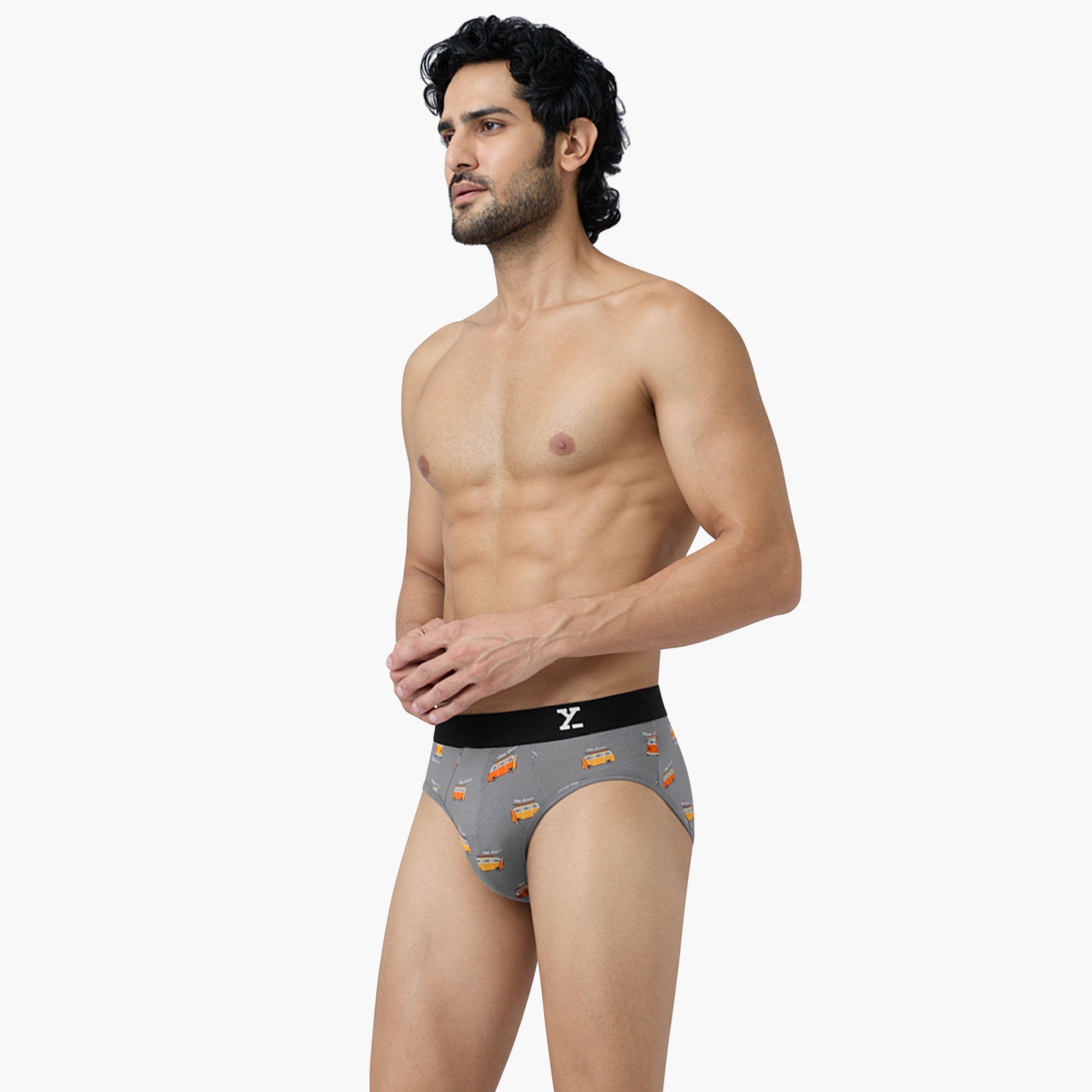 اكس واي اكس اكس - سروال داخلي رجالي مضادة للبكتيريا طبعة قطن ممشط فائق الجودة-men-clothing-innerwear-underwear-image-2