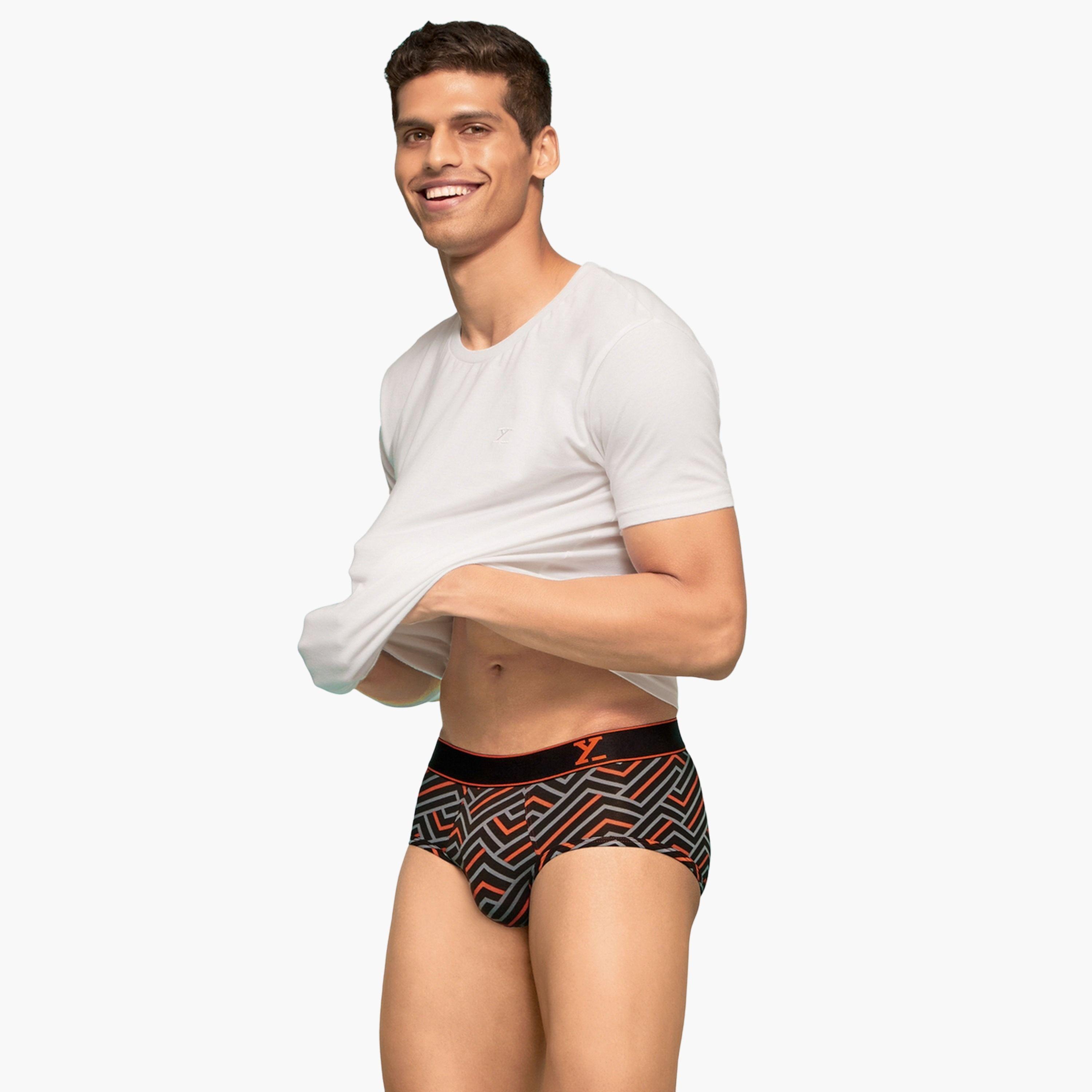 اكس واي اكس اكس - سروال داخلي رجالي مخططة قطن بتقنية بارالاكس-men-clothing-innerwear-underwear-image-6