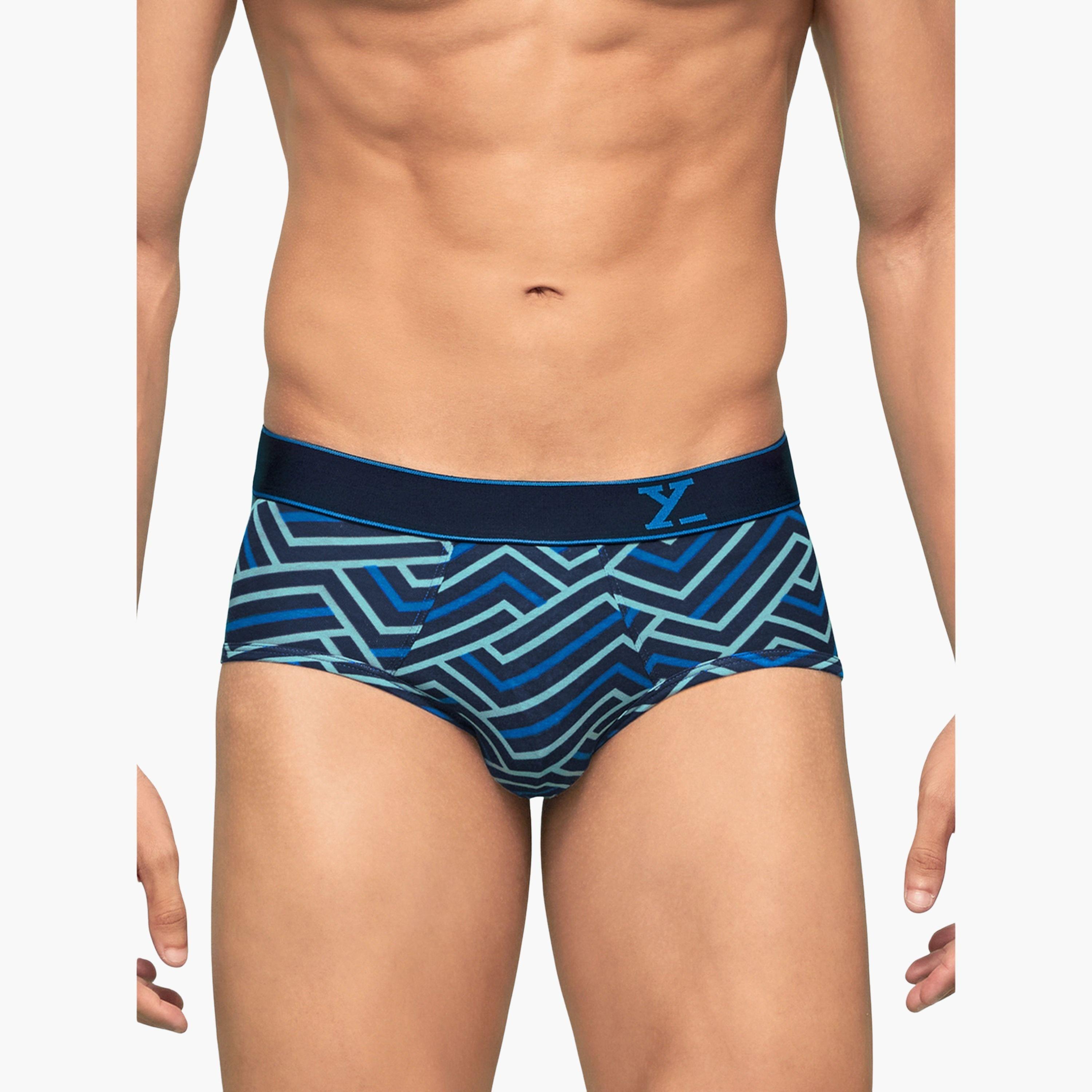 اكس واي اكس اكس - سروال داخلي رجالي مخططة قطن بتقنية بارالاكس-men-clothing-innerwear-underwear-image-1