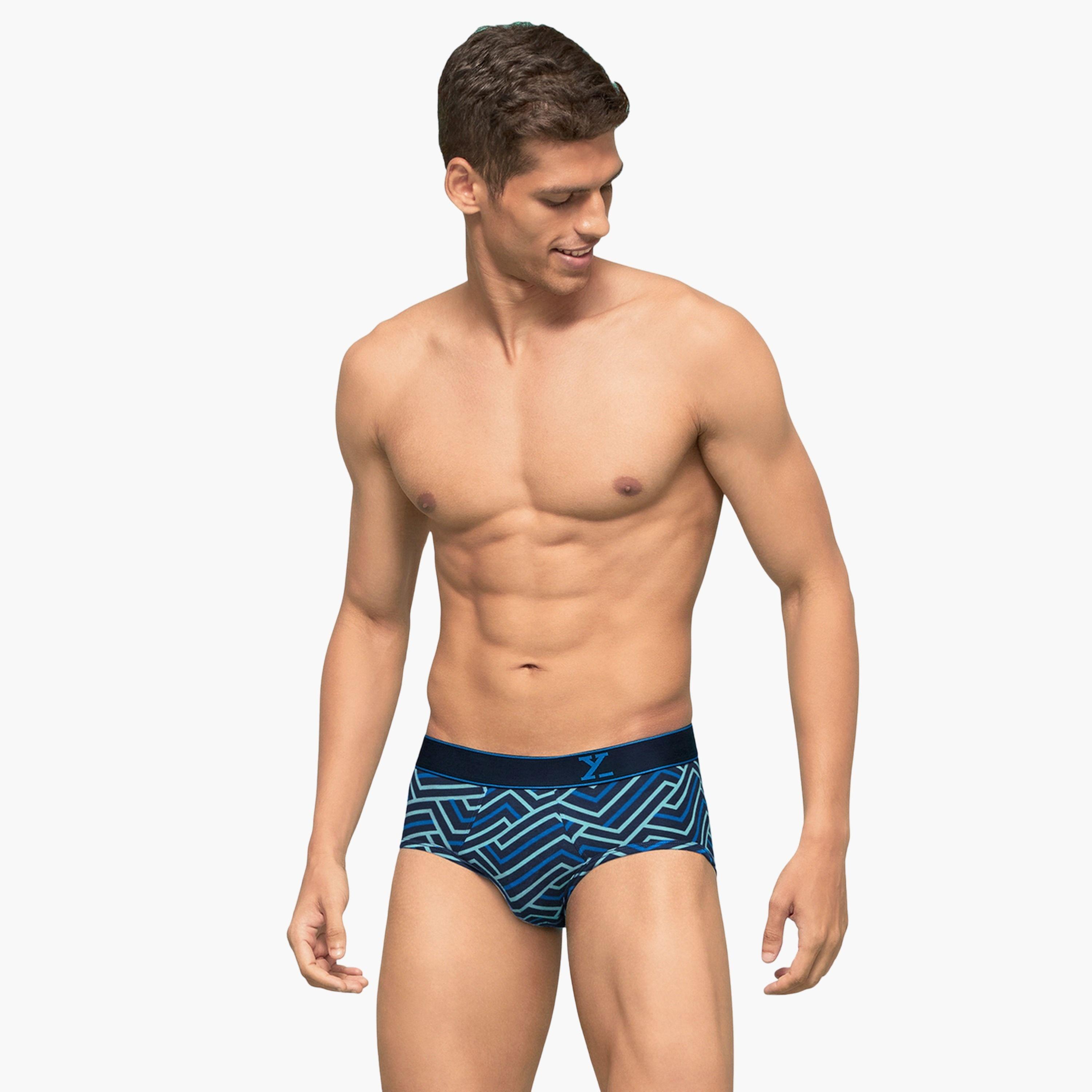 اكس واي اكس اكس - سروال داخلي رجالي مخططة قطن بتقنية بارالاكس-men-clothing-innerwear-underwear-image-2