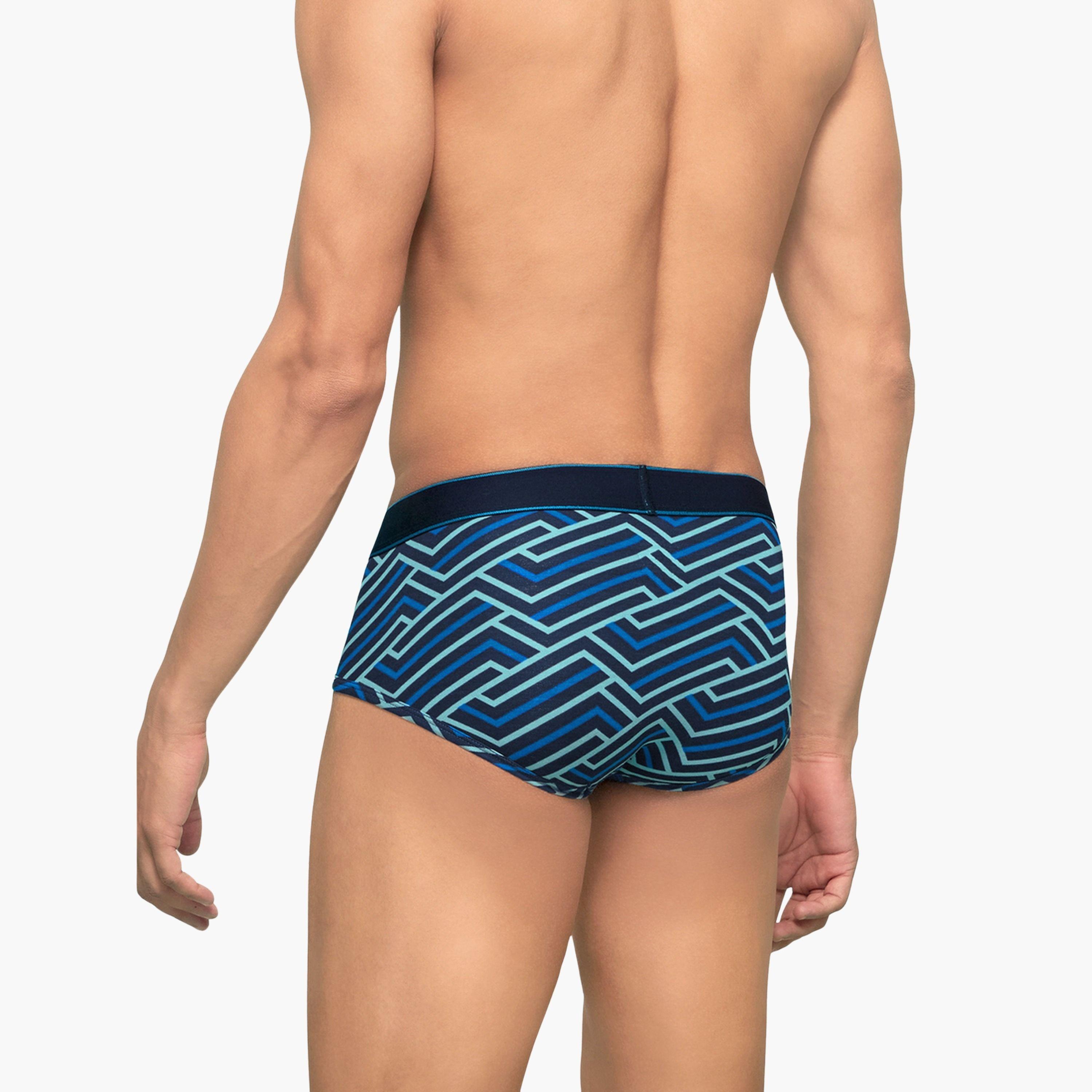 اكس واي اكس اكس - سروال داخلي رجالي مخططة قطن بتقنية بارالاكس-men-clothing-innerwear-underwear-image-3