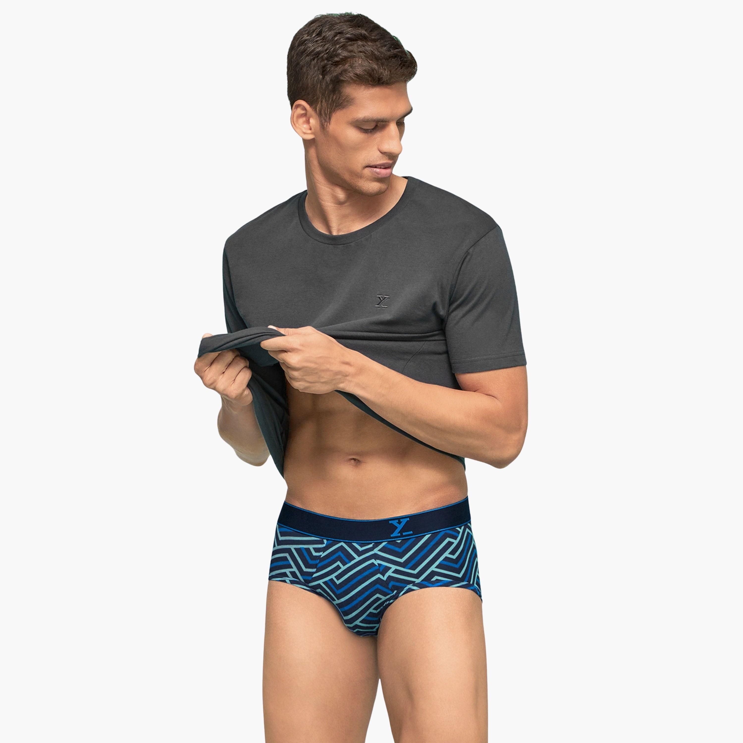 اكس واي اكس اكس - سروال داخلي رجالي مخططة قطن بتقنية بارالاكس-men-clothing-innerwear-underwear-image-6