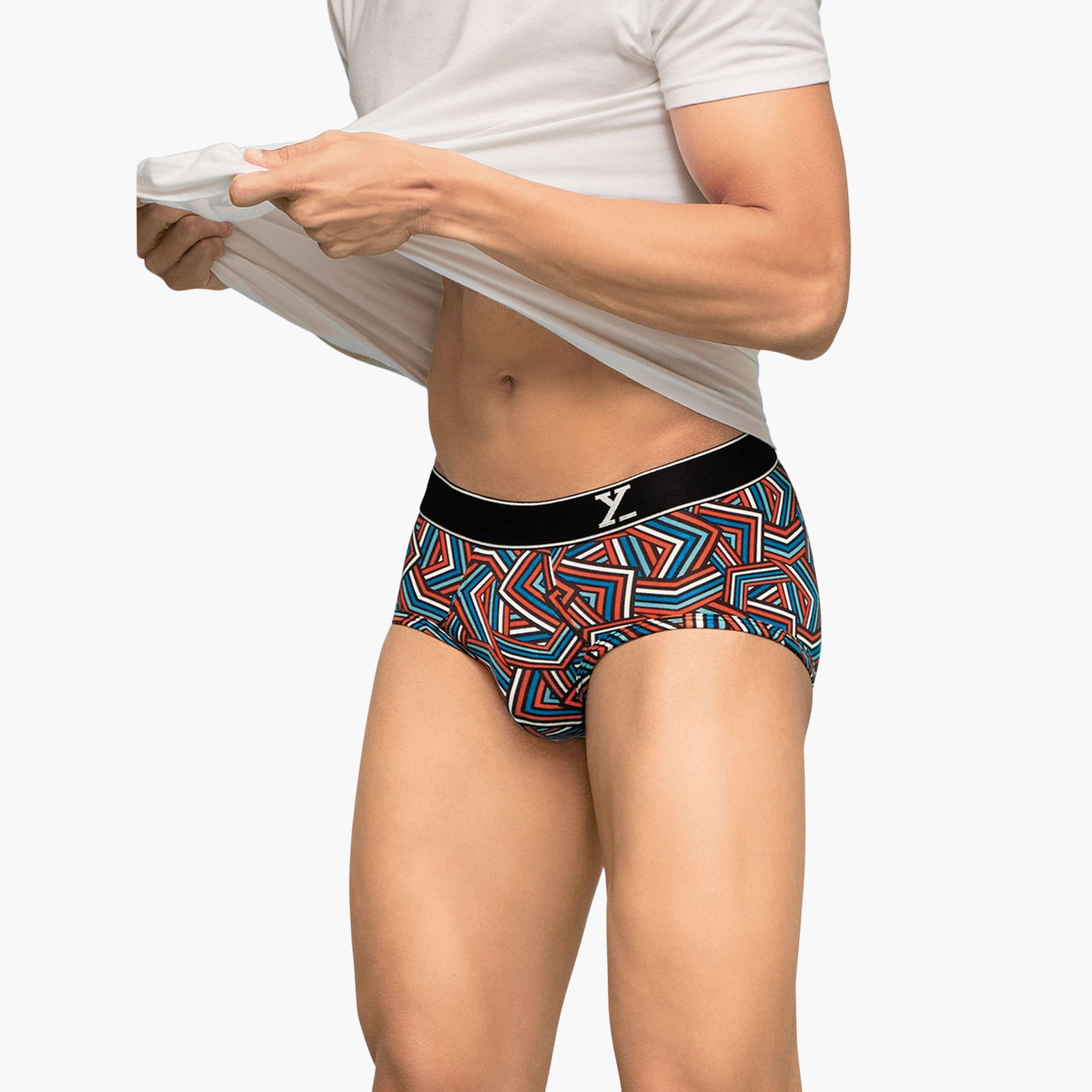 اكس واي اكس اكس - سروال داخلي رجالي مخططة قطن بتقنية بارالاكس-men-clothing-innerwear-underwear-image-4