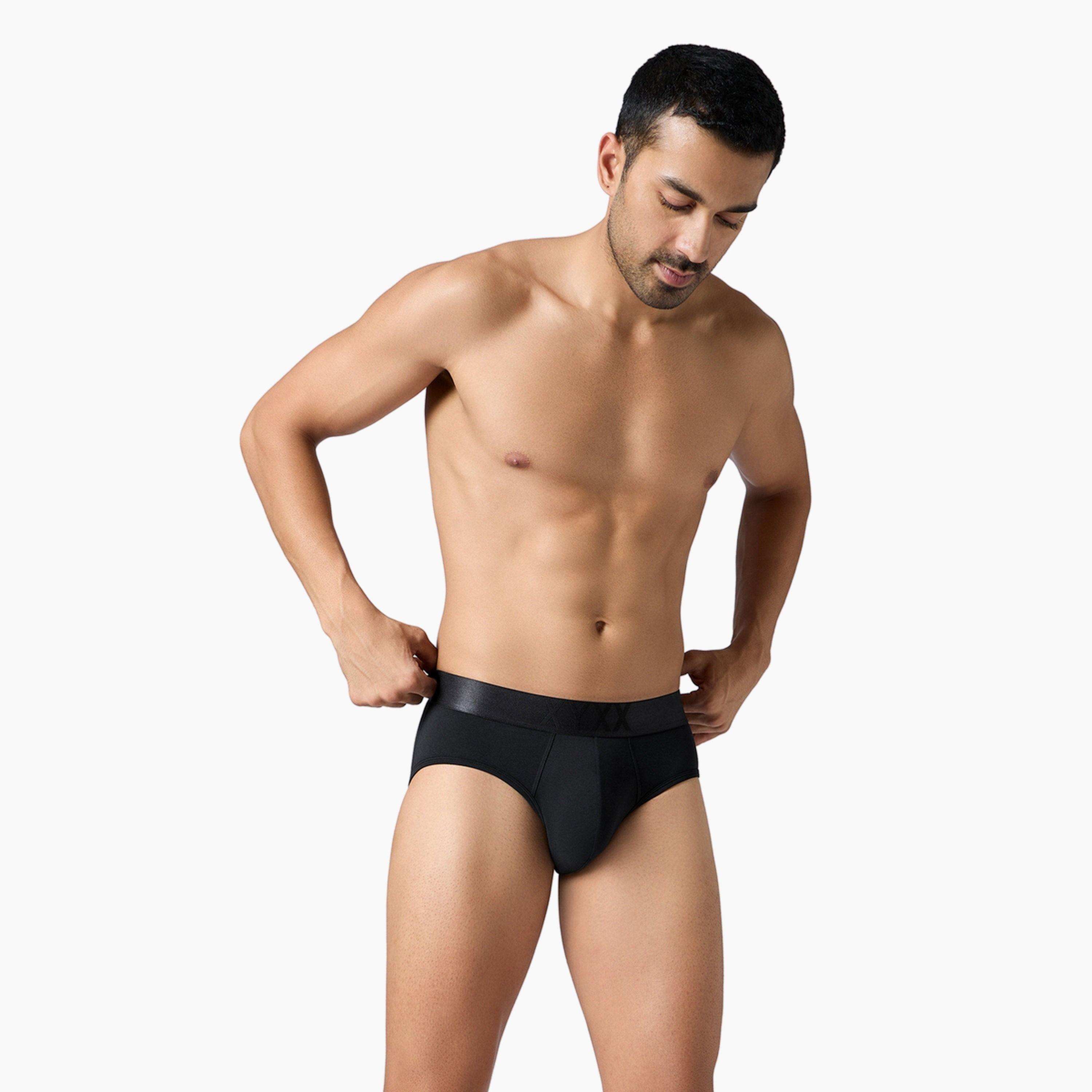 اكس واي اكس اكس - سروال داخلي رجالي مطاطي لون سادة - سريعة الجفاف (عبوة 8 قطع)-men-clothing-innerwear-underwear-image-5