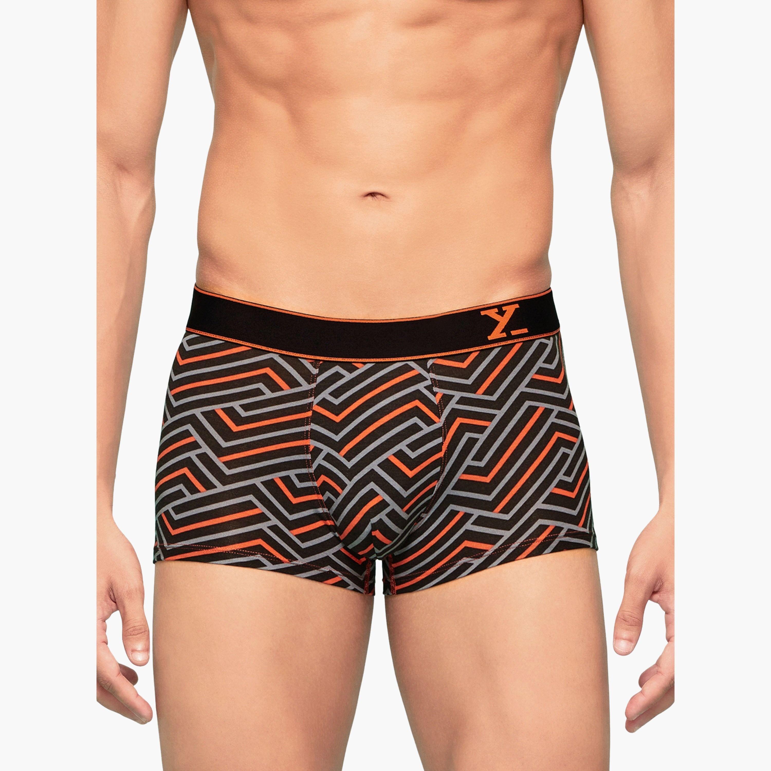 اكس واي اكس اكس - شورت رجالي قطن مخطط تصميم بارالاكس-men-clothing-innerwear-underwear-image-1