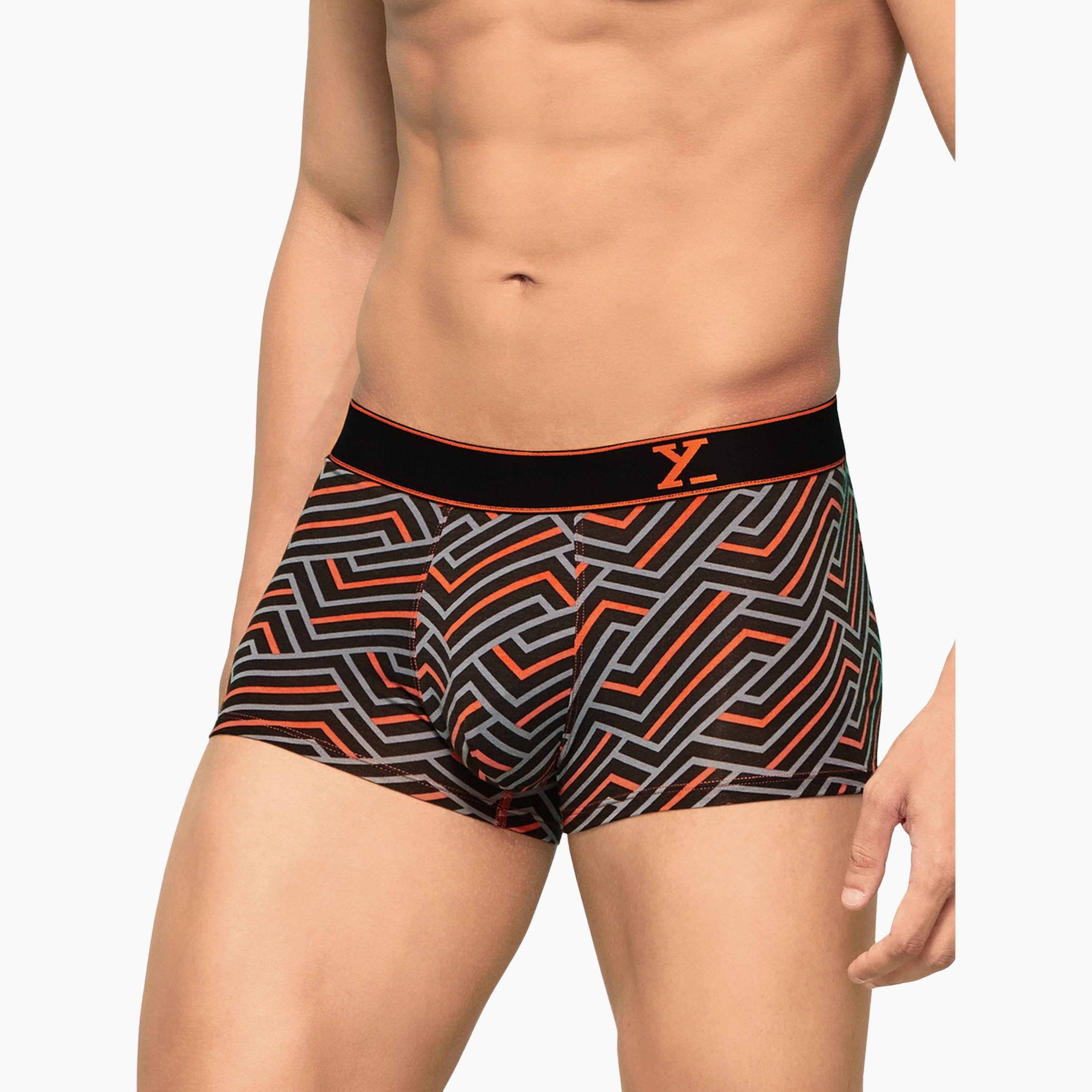 اكس واي اكس اكس - شورت رجالي قطن مخطط تصميم بارالاكس-men-clothing-innerwear-underwear-image-5