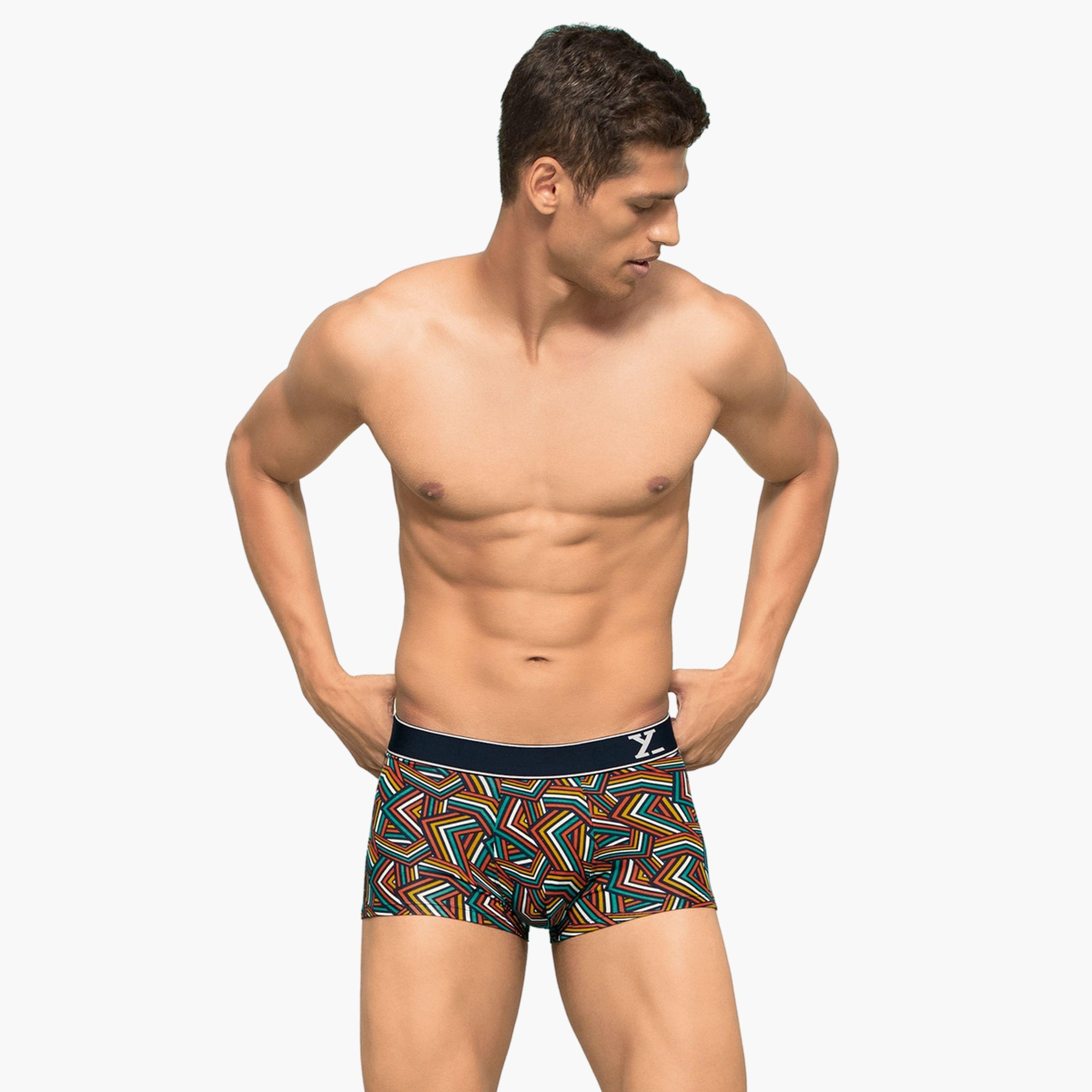 اكس واي اكس اكس - شورت رجالي قطن مخطط تصميم بارالاكس-men-clothing-innerwear-underwear-image-2
