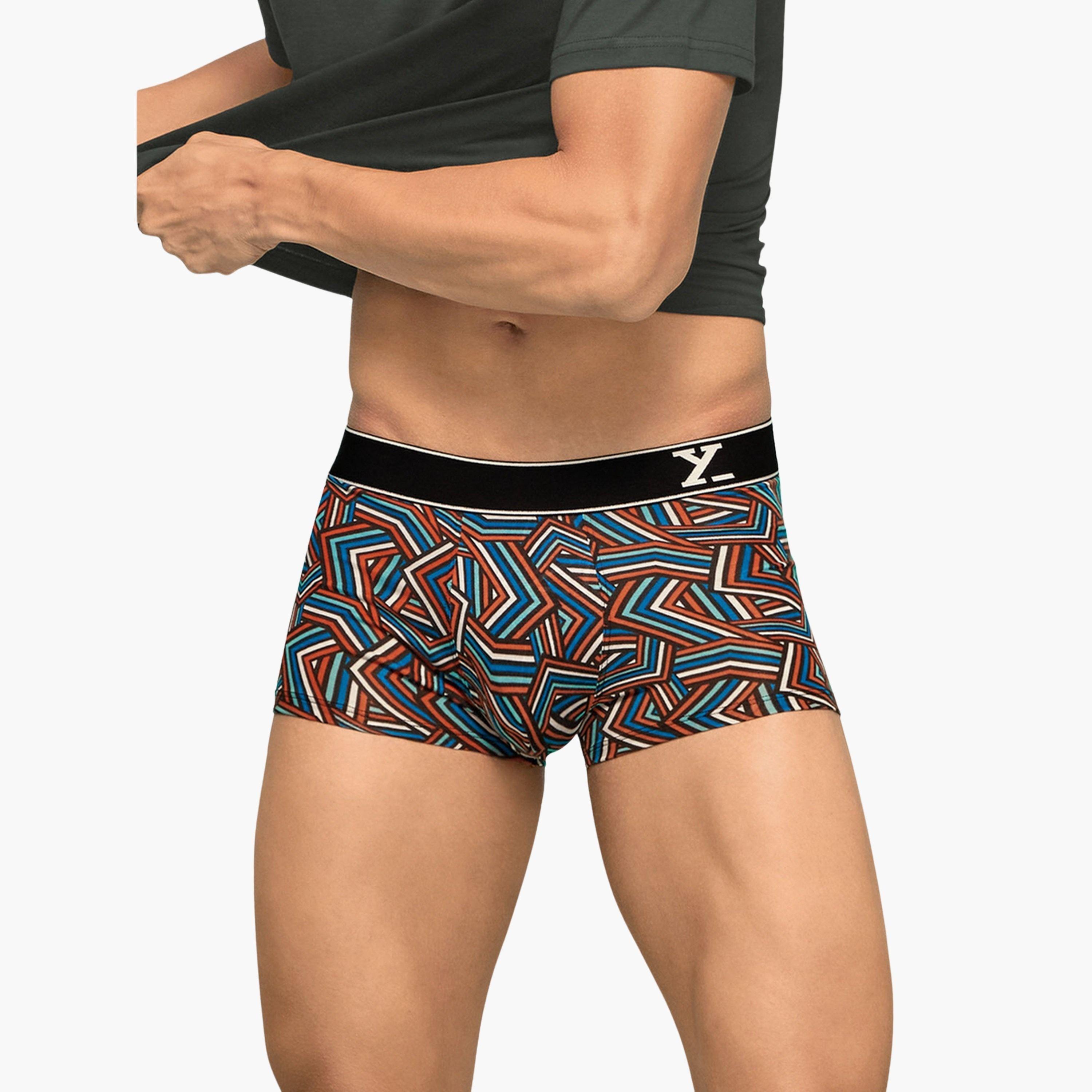اكس واي اكس اكس - شورت رجالي قطن مخطط تصميم بارالاكس-men-clothing-innerwear-underwear-image-4
