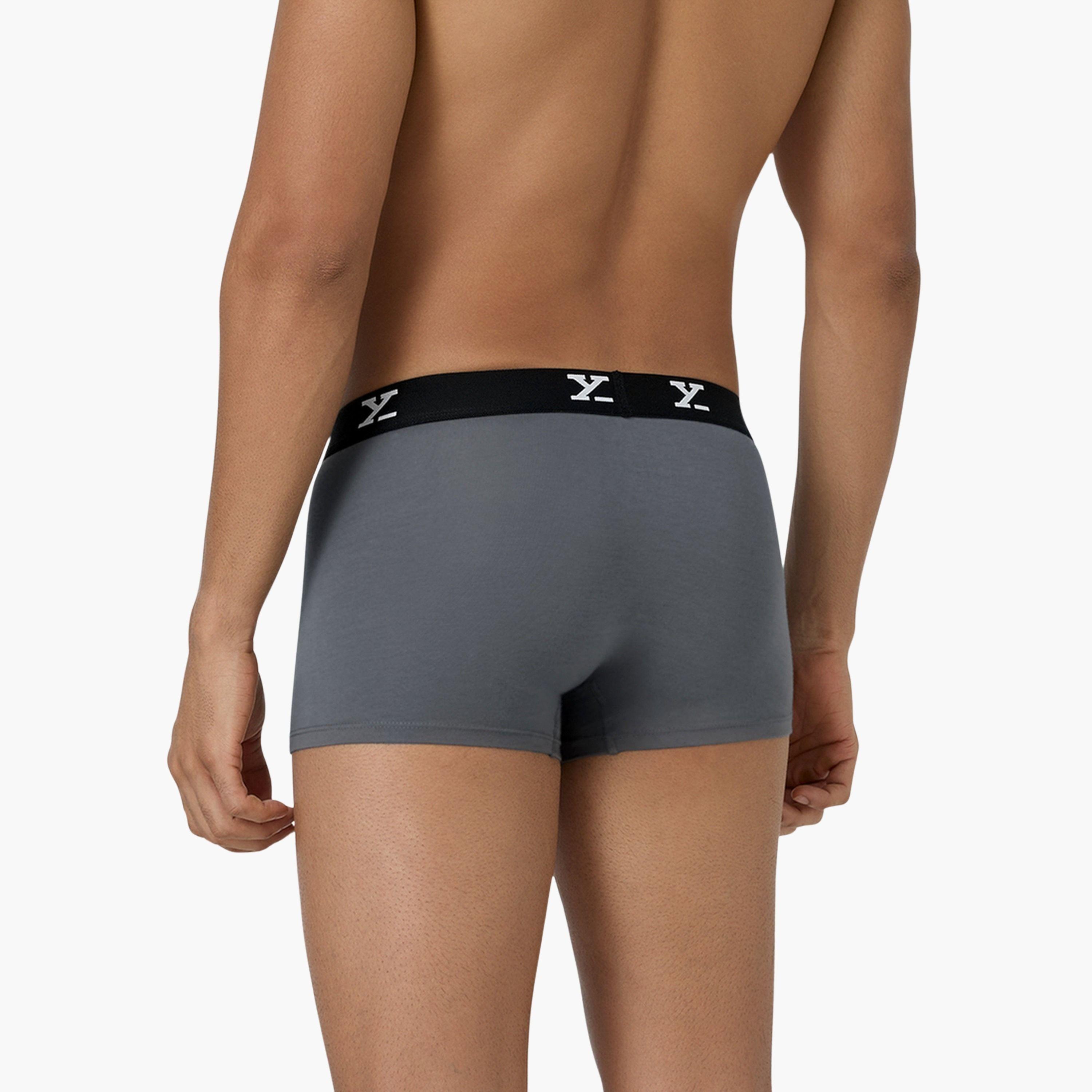 اكس واي اكس اكس - سروال داخلي رجالي قطن تصميم بارالاكس سادة-men-clothing-innerwear-underwear-image-4