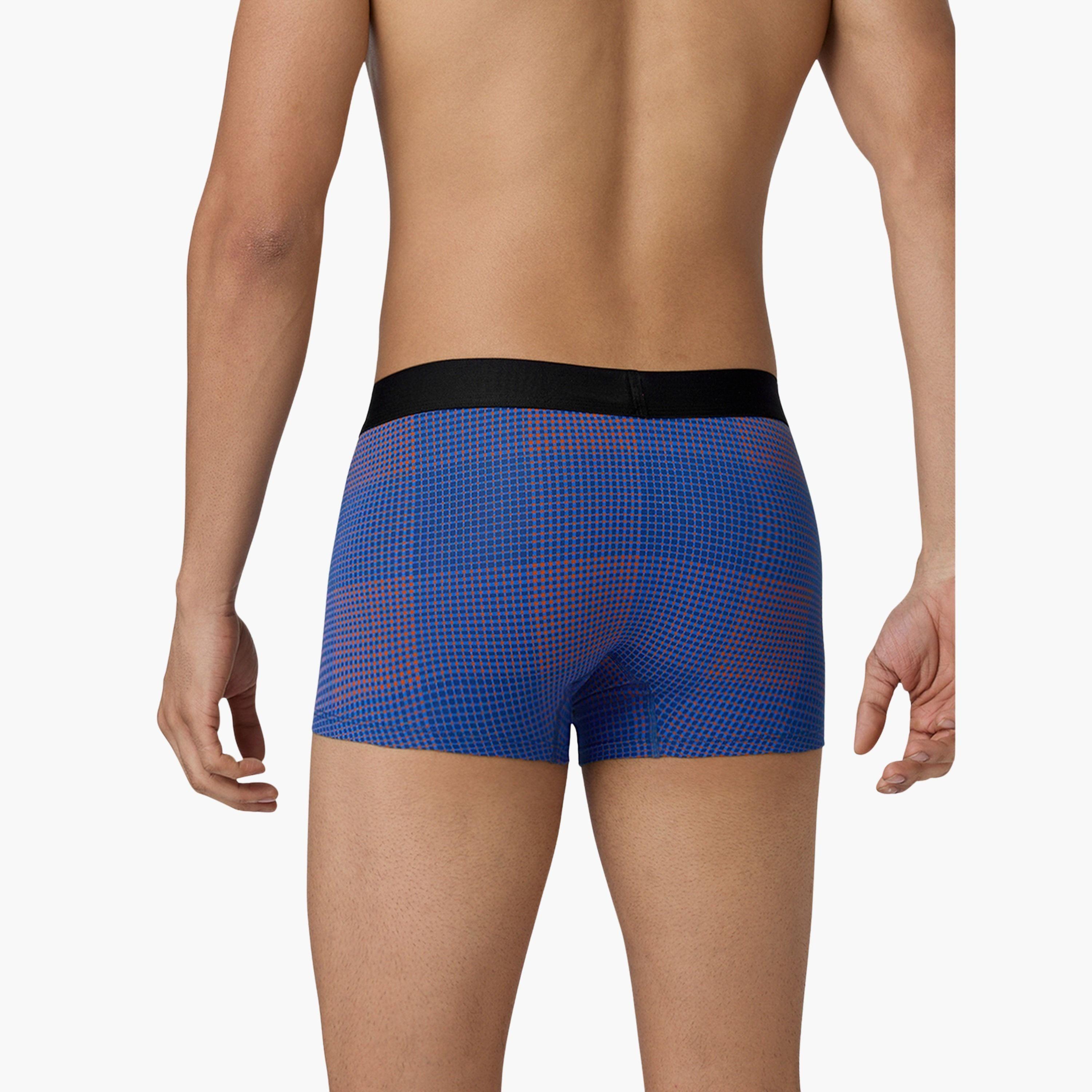 اكس واي اكس اكس - شورت رجالي طبعة مربعات قطن فائق النعومة-men-clothing-innerwear-underwear-image-4