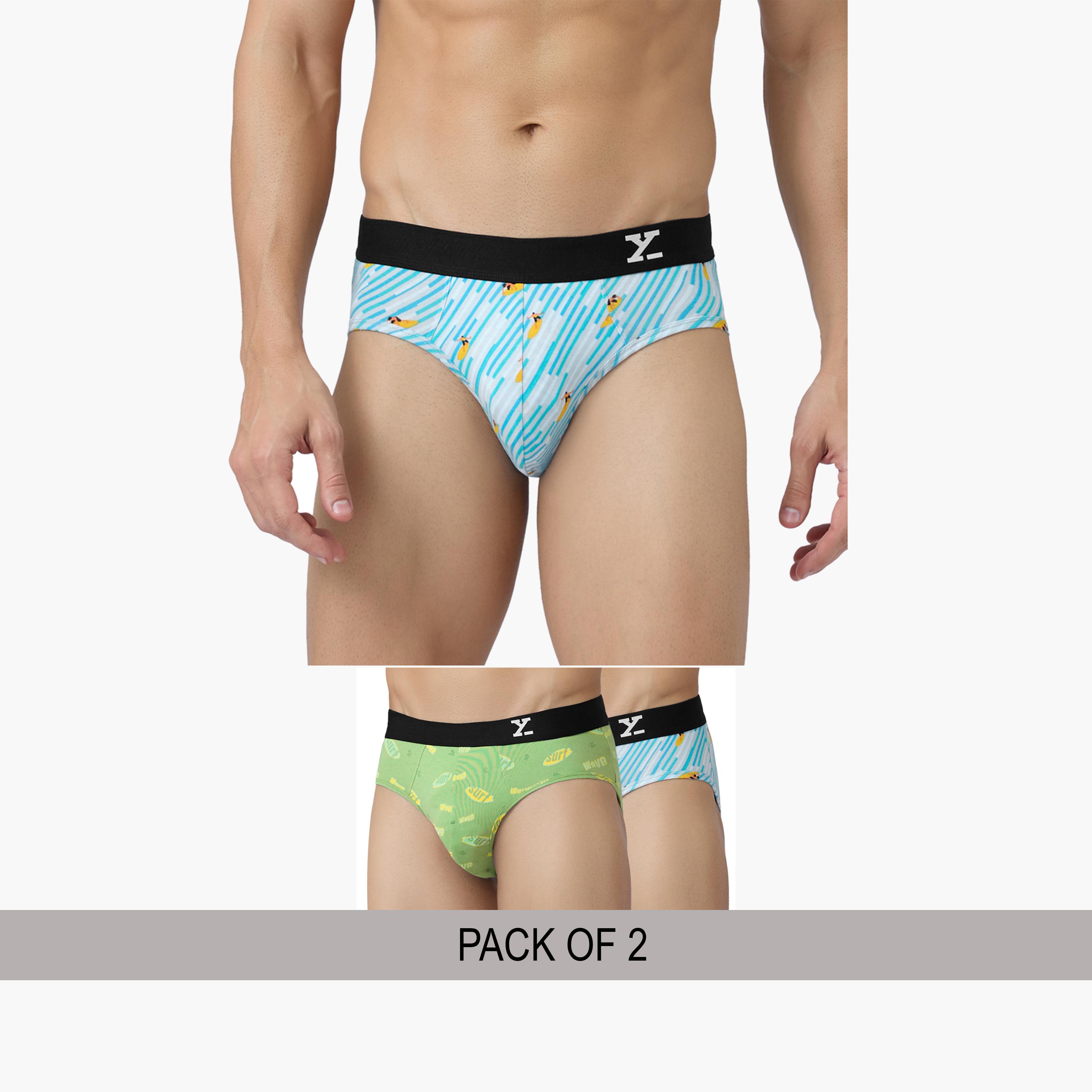 XYXX Pack of 2 - Men Surf Cotton Printed Briefs-men-clothing-innerwear-underwear-image-1