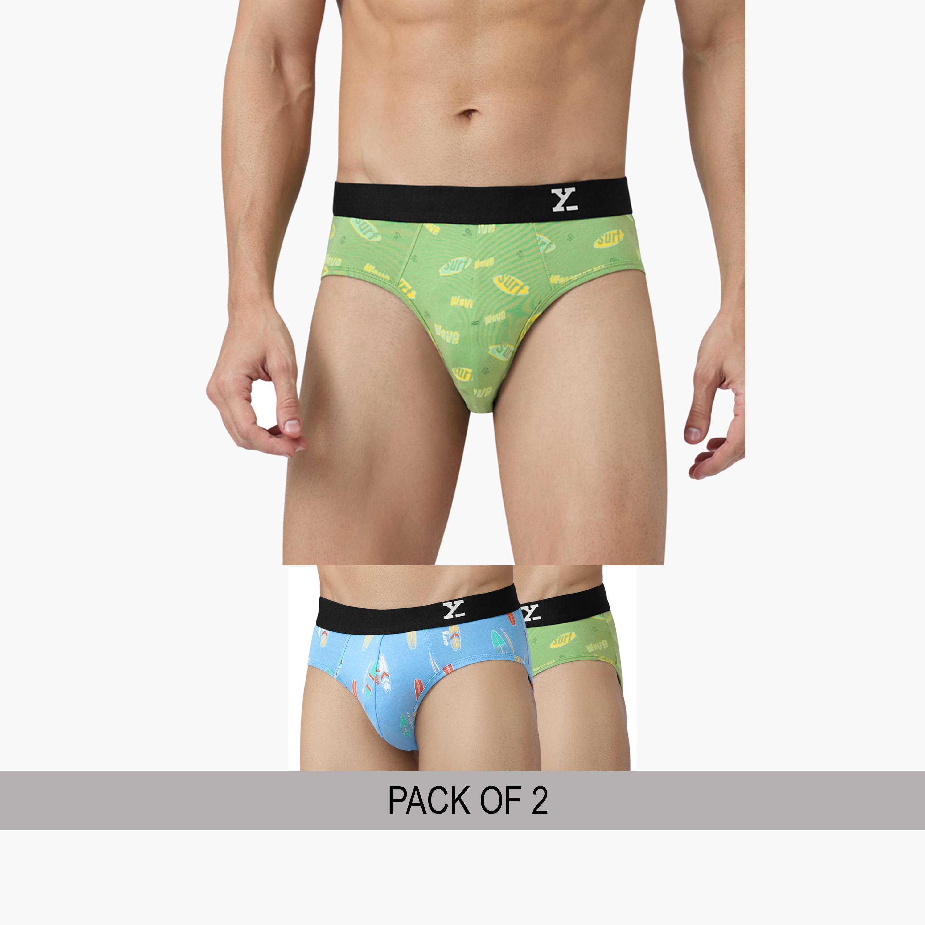 اكس واي اكس اكس - عبوة قطعتين - سروال داخلي قطن بطبعة للرجال-men-clothing-innerwear-underwear-image-2