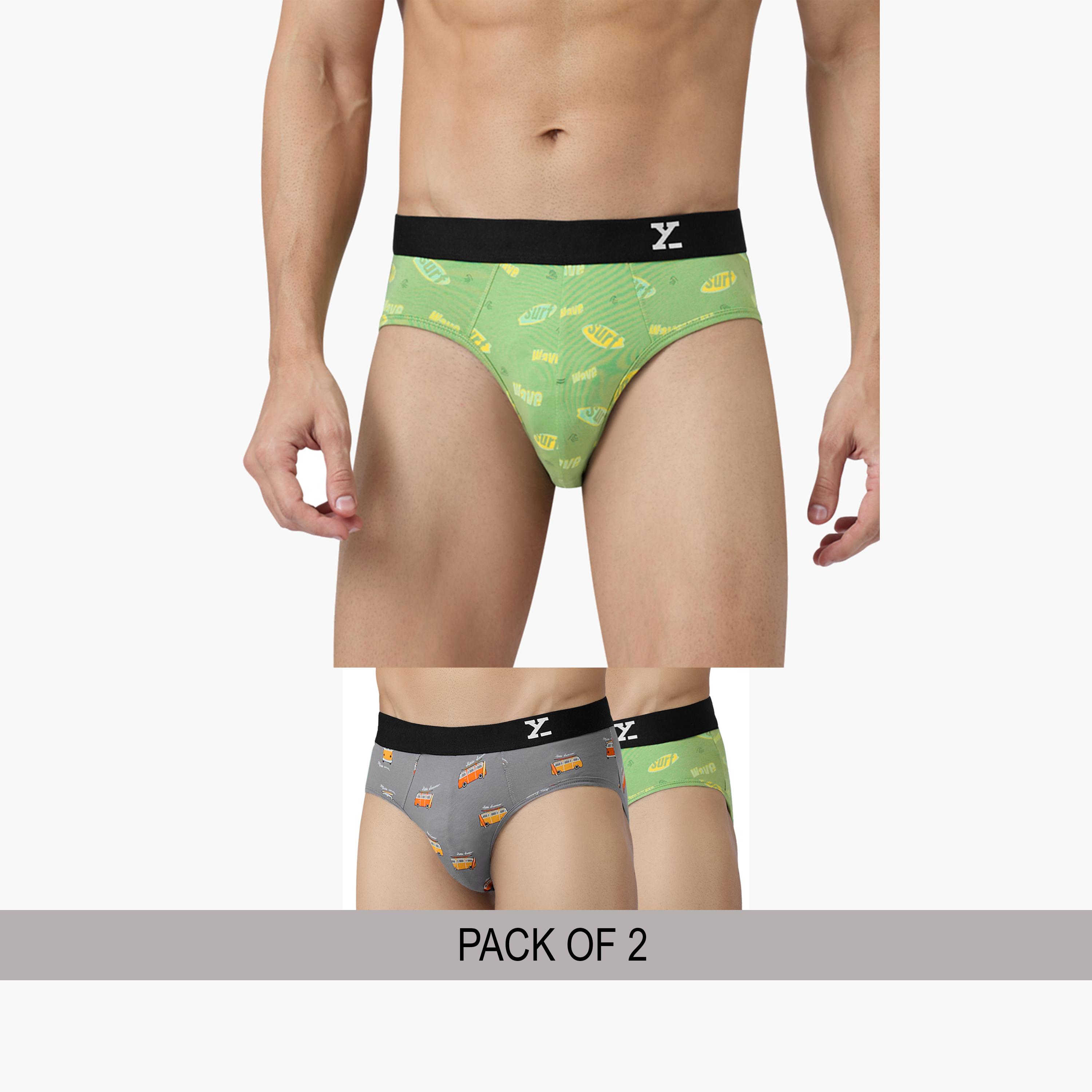 اكس واي اكس اكس - عبوة قطعتين - سروال داخلي قطن بطبعة للرجال-men-clothing-innerwear-underwear-image-1