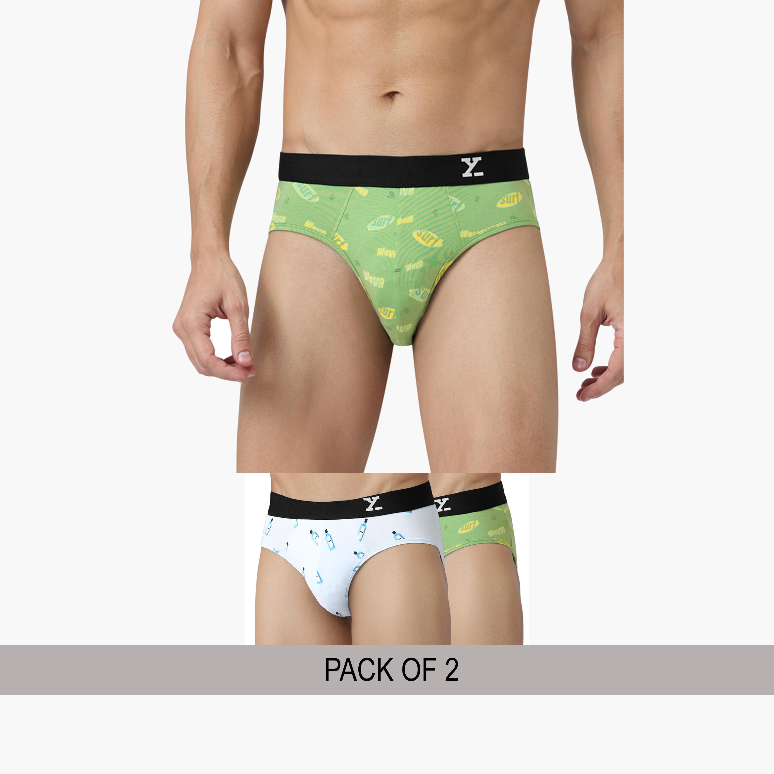 اكس واي اكس اكس - عبوة قطعتين - سروال داخلي قطن بطبعة للرجال-men-clothing-innerwear-underwear-image-1