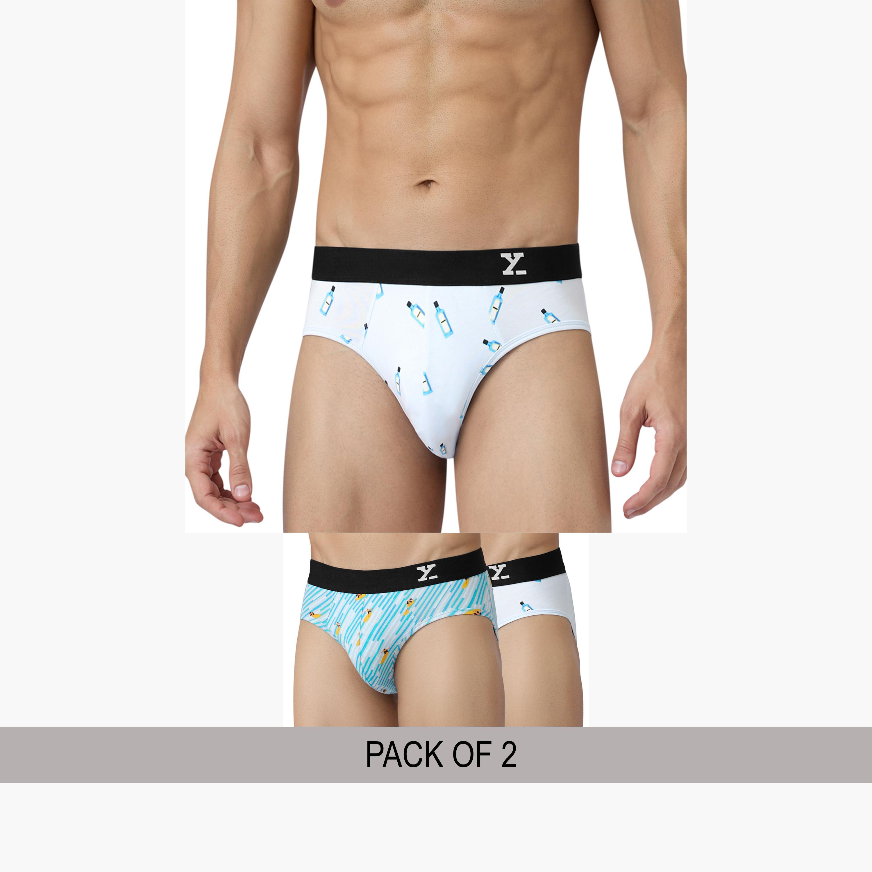 XYXX Pack of 2 - Men Surf Cotton Printed Briefs-men-clothing-innerwear-underwear-image-2