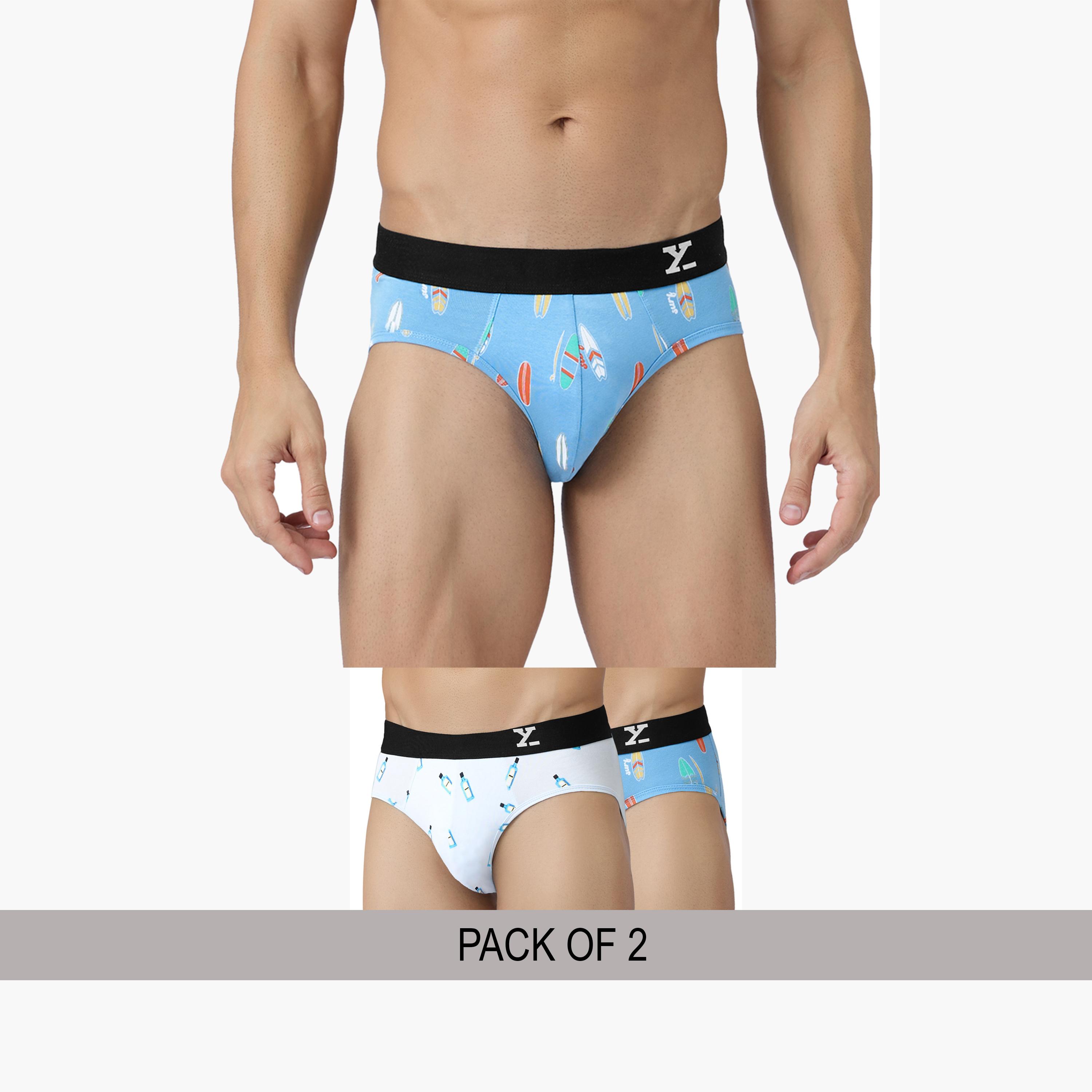 اكس واي اكس اكس - عبوة قطعتين - سروال داخلي قطن بطبعة للرجال-men-clothing-innerwear-underwear-image-1