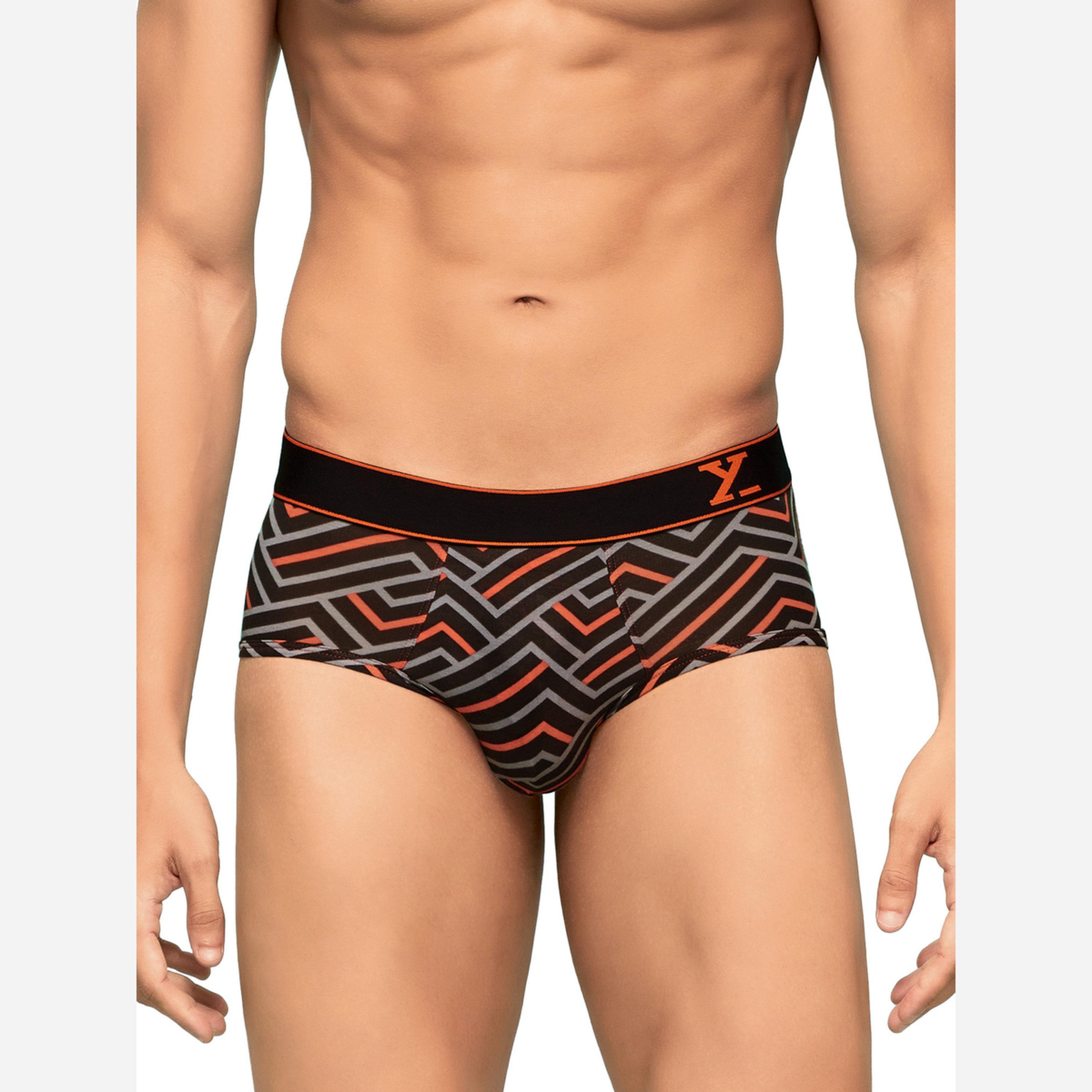 اكس واي اكس اكس - عبوة قطعتين - سروال داخلي رجالي قطن مخططة بنمط بارالاكس-men-clothing-innerwear-underwear-image-3
