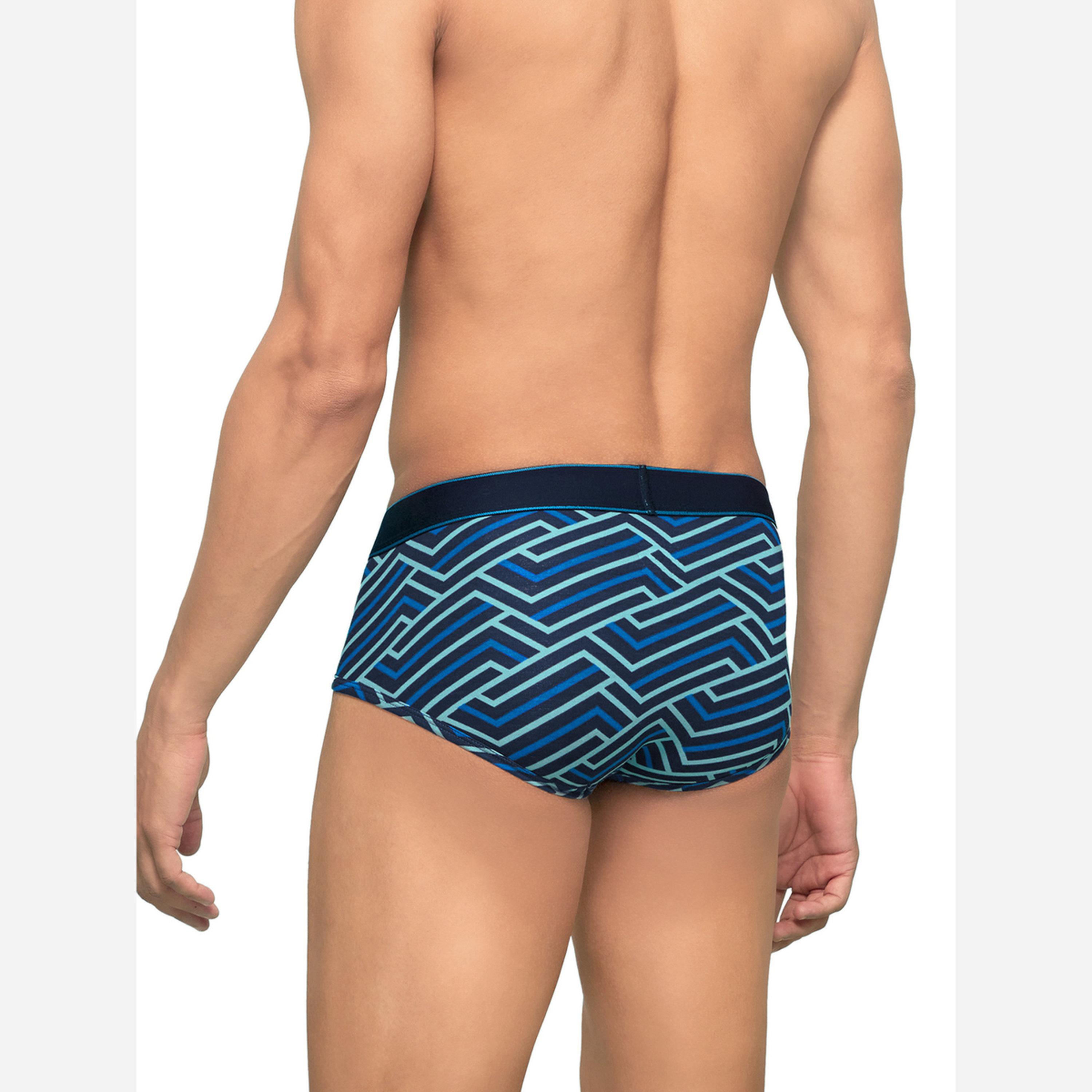 اكس واي اكس اكس - عبوة قطعتين - سروال داخلي رجالي قطن مخططة بنمط بارالاكس-men-clothing-innerwear-underwear-image-3