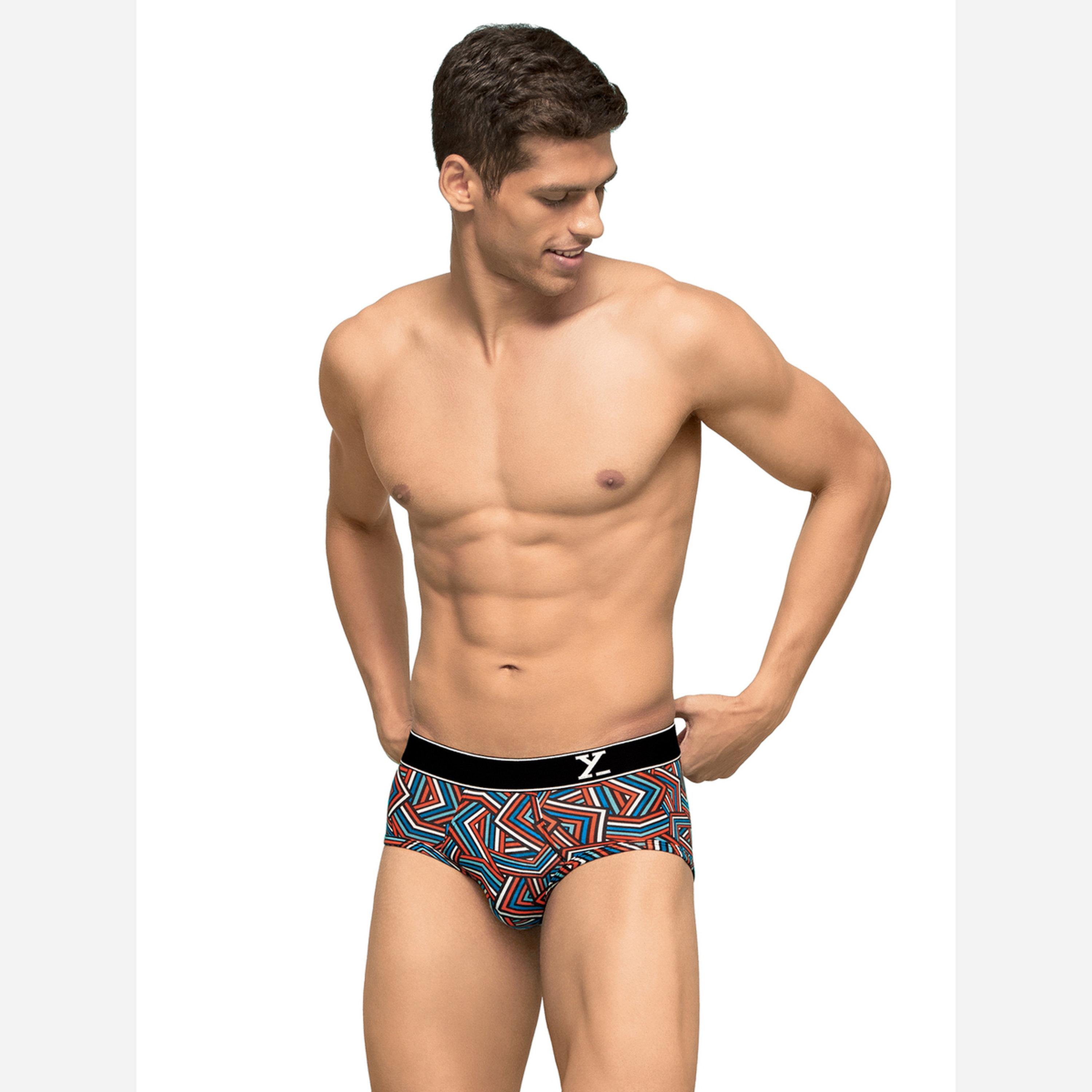 اكس واي اكس اكس - عبوة قطعتين - سروال داخلي رجالي قطن مخططة بنمط بارالاكس-men-clothing-innerwear-underwear-image-6