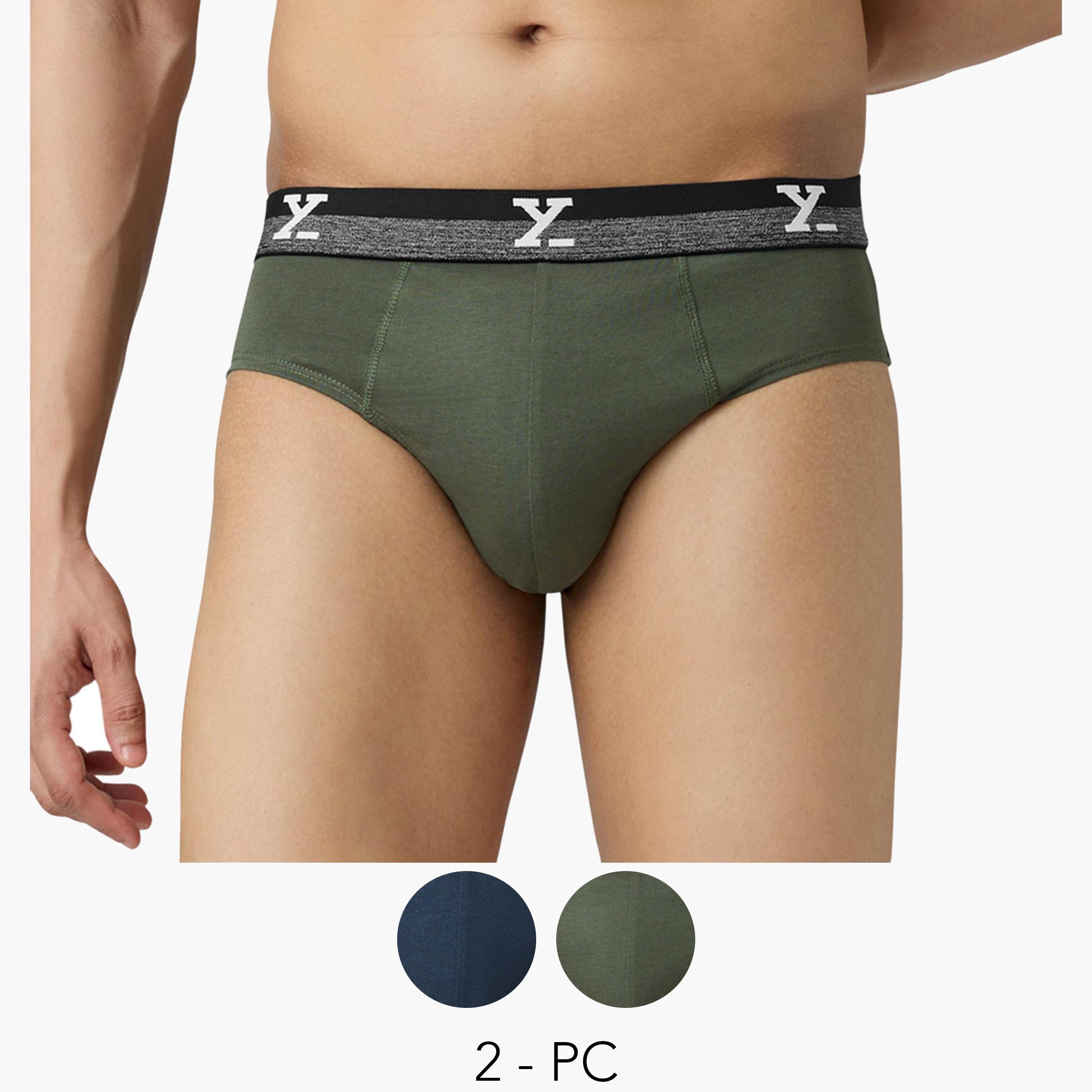 XYXX Pack of 2 - Men IntelliFresh Cotton Solid Briefs-men-clothing-innerwear-underwear-image-1