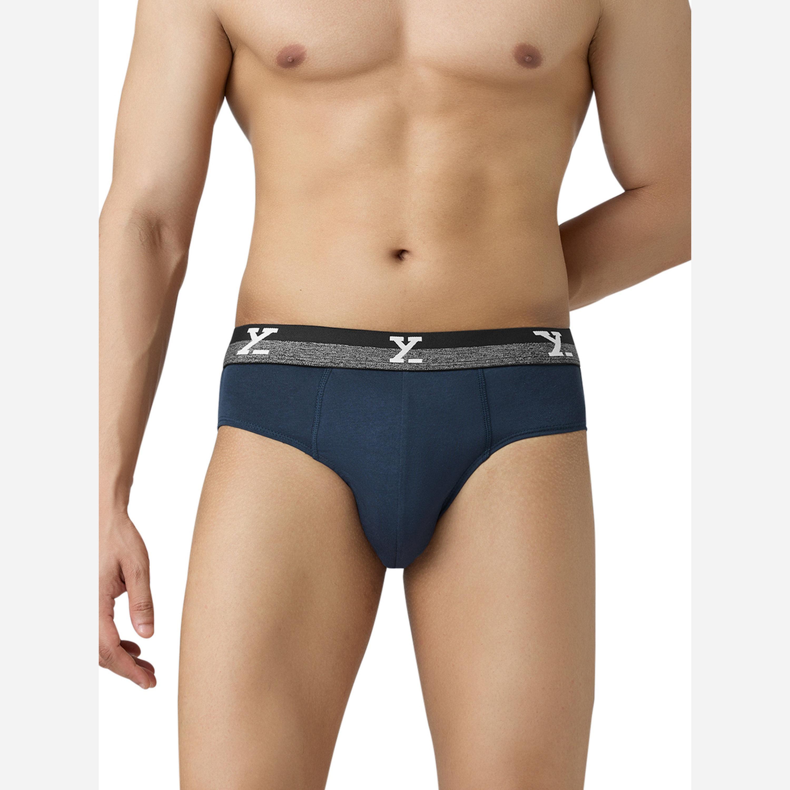 اكس واي اكس اكس - عبوة قطعتين - سروال داخلي رجالي قطن سادة من إنتلي فريش-men-clothing-innerwear-underwear-image-3