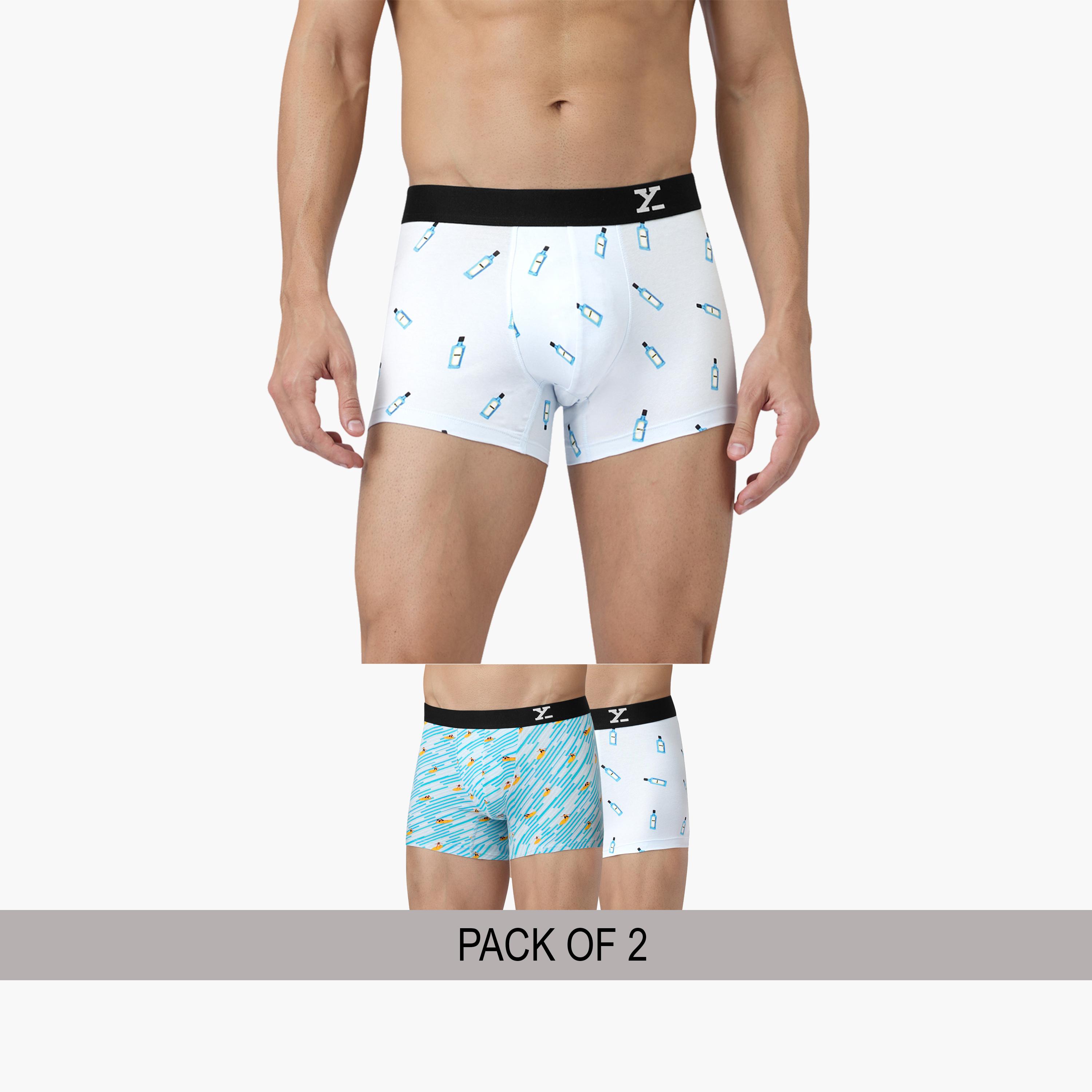 XYXX Pack of 2 - Men Surf Cotton Printed Trunks-men-clothing-innerwear-underwear-image-1