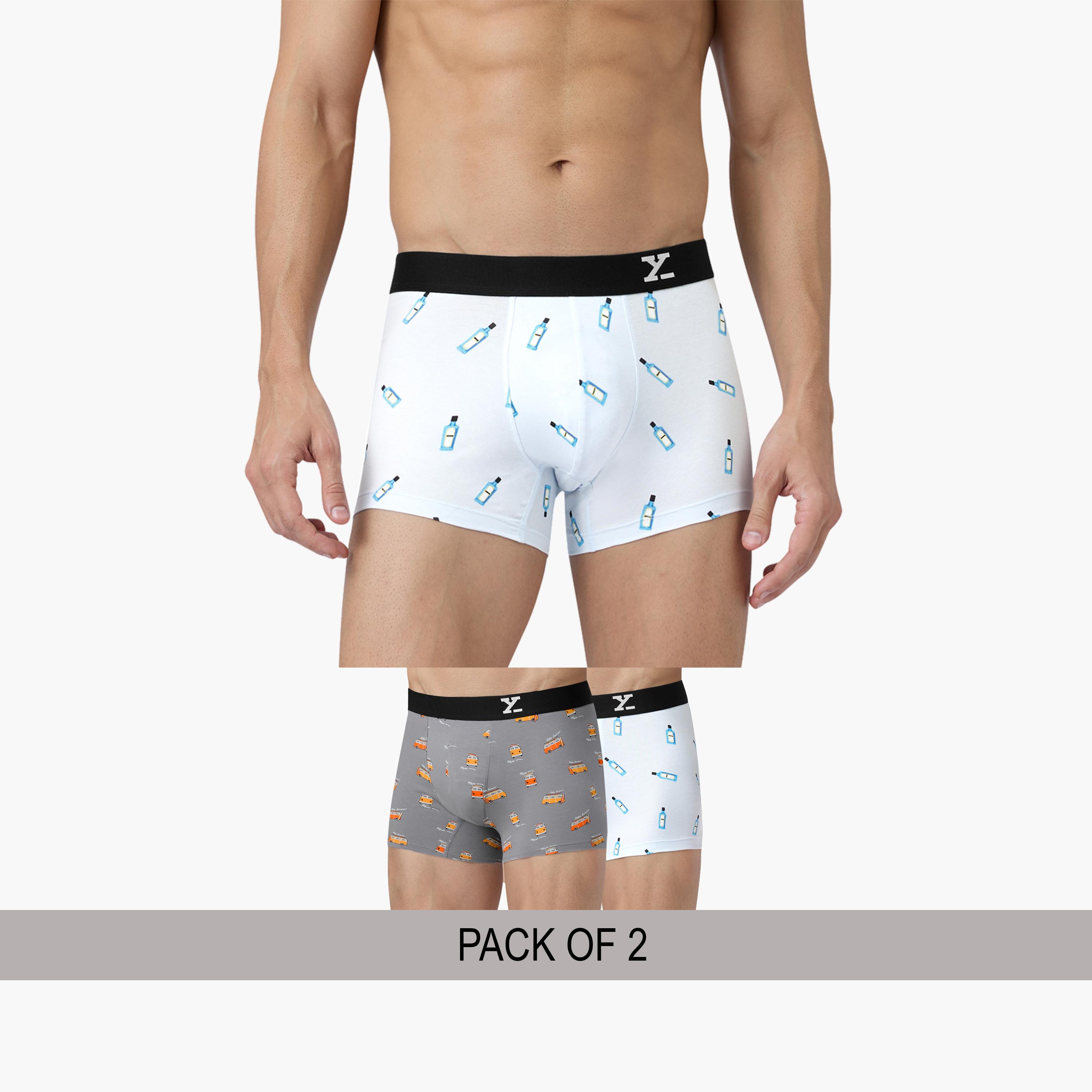 اكس واي اكس اكس - عبوة قطعتين - شورت سباحة رجالي قطن بطبعة-men-clothing-innerwear-underwear-image-1