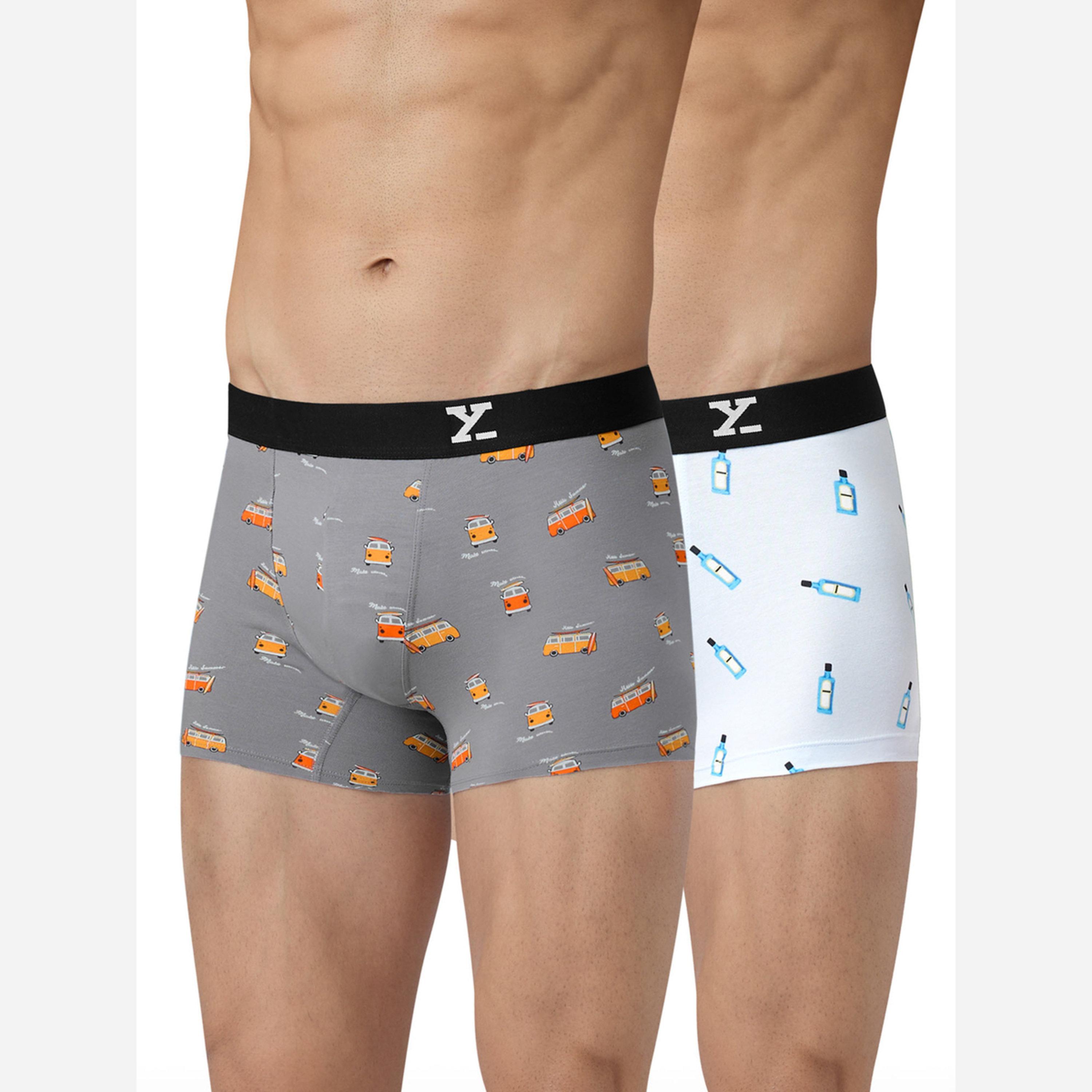 XYXX Pack of 2 - Men Surf Cotton Printed Trunks-men-clothing-innerwear-underwear-image-2